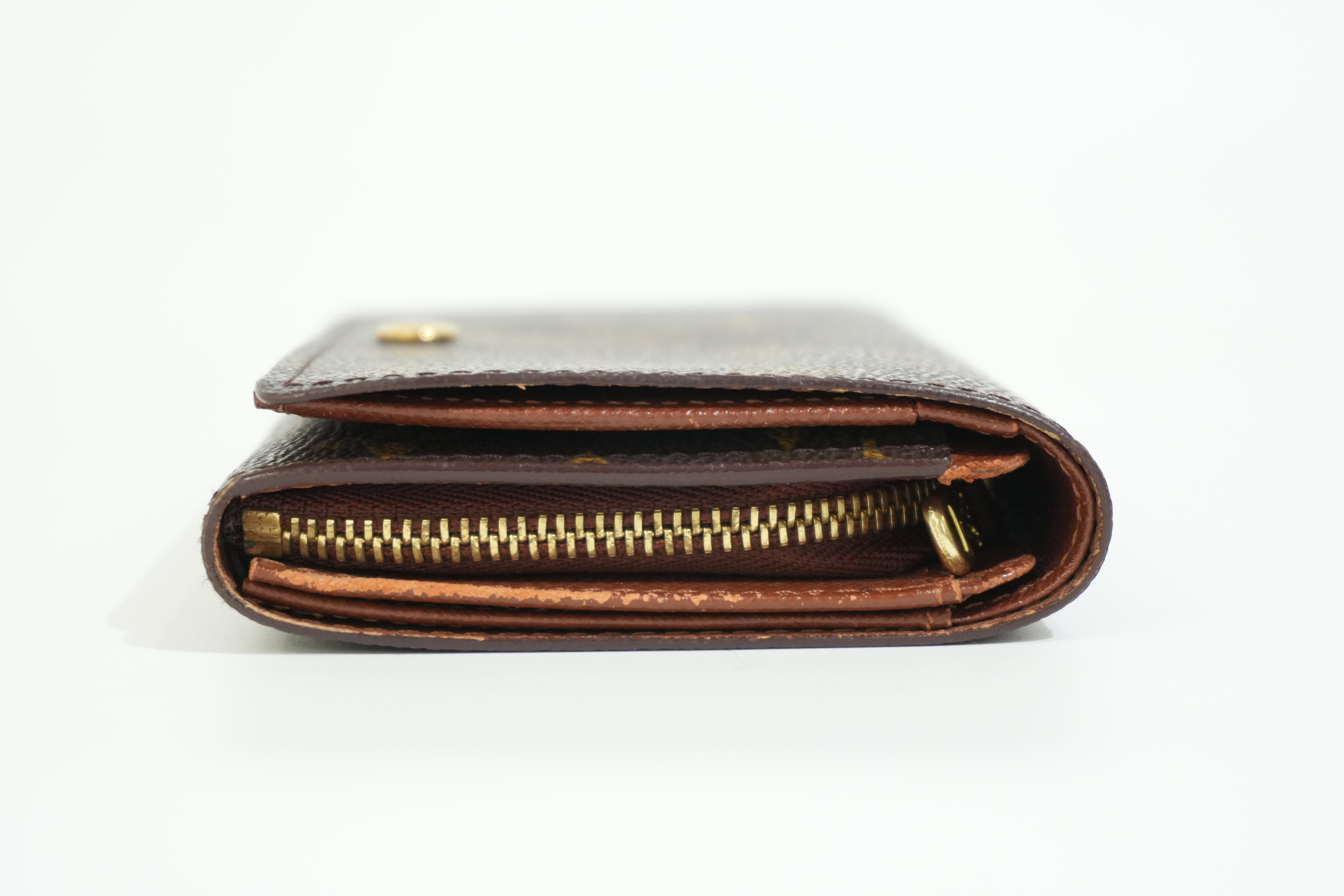Pre-owned Louis Vuitton Monogram Porte Tressor Short Wallet