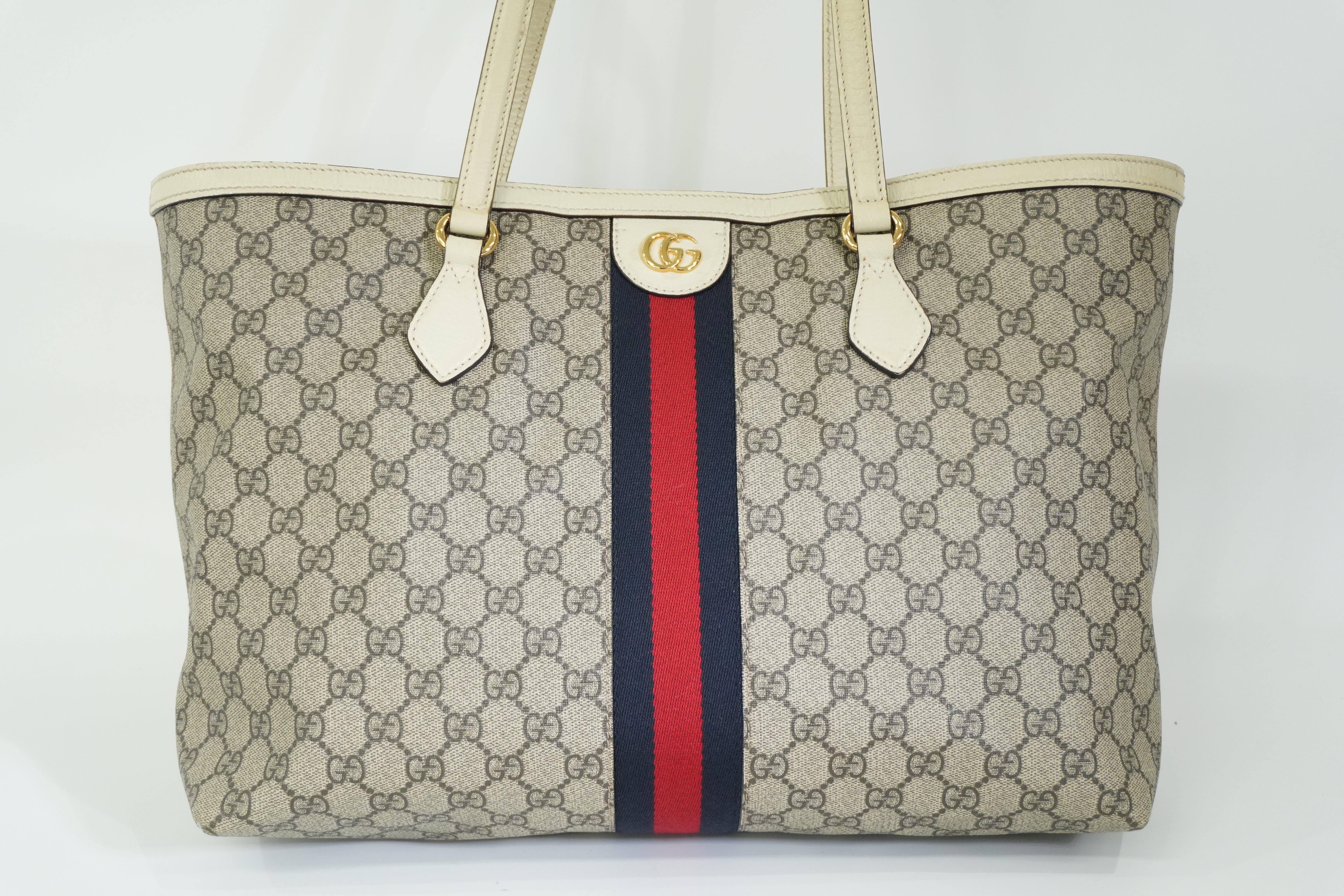 Pre-owned Gucci Guccisima Tote Bag White