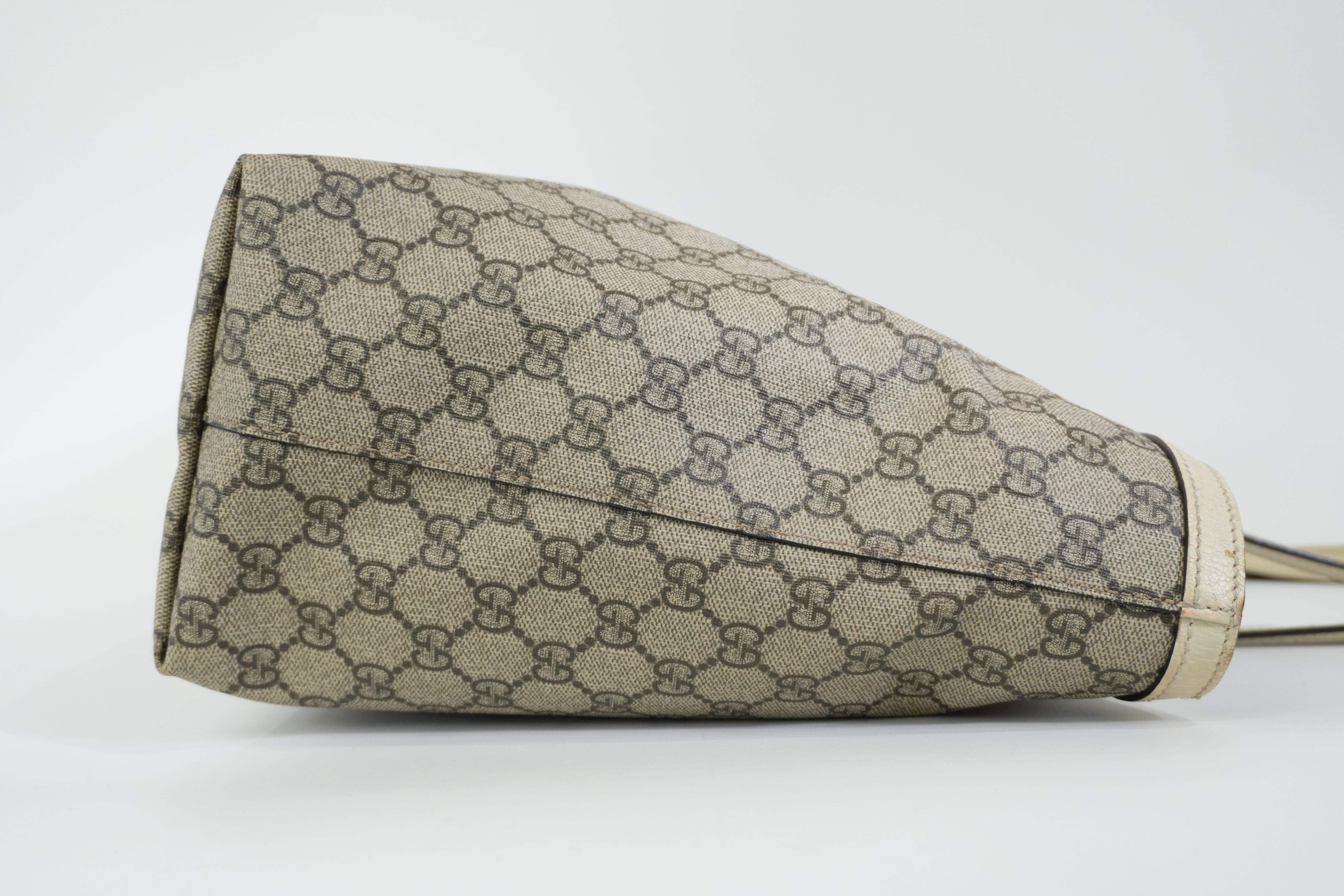 Pre-owned Gucci Guccisima Tote Bag White