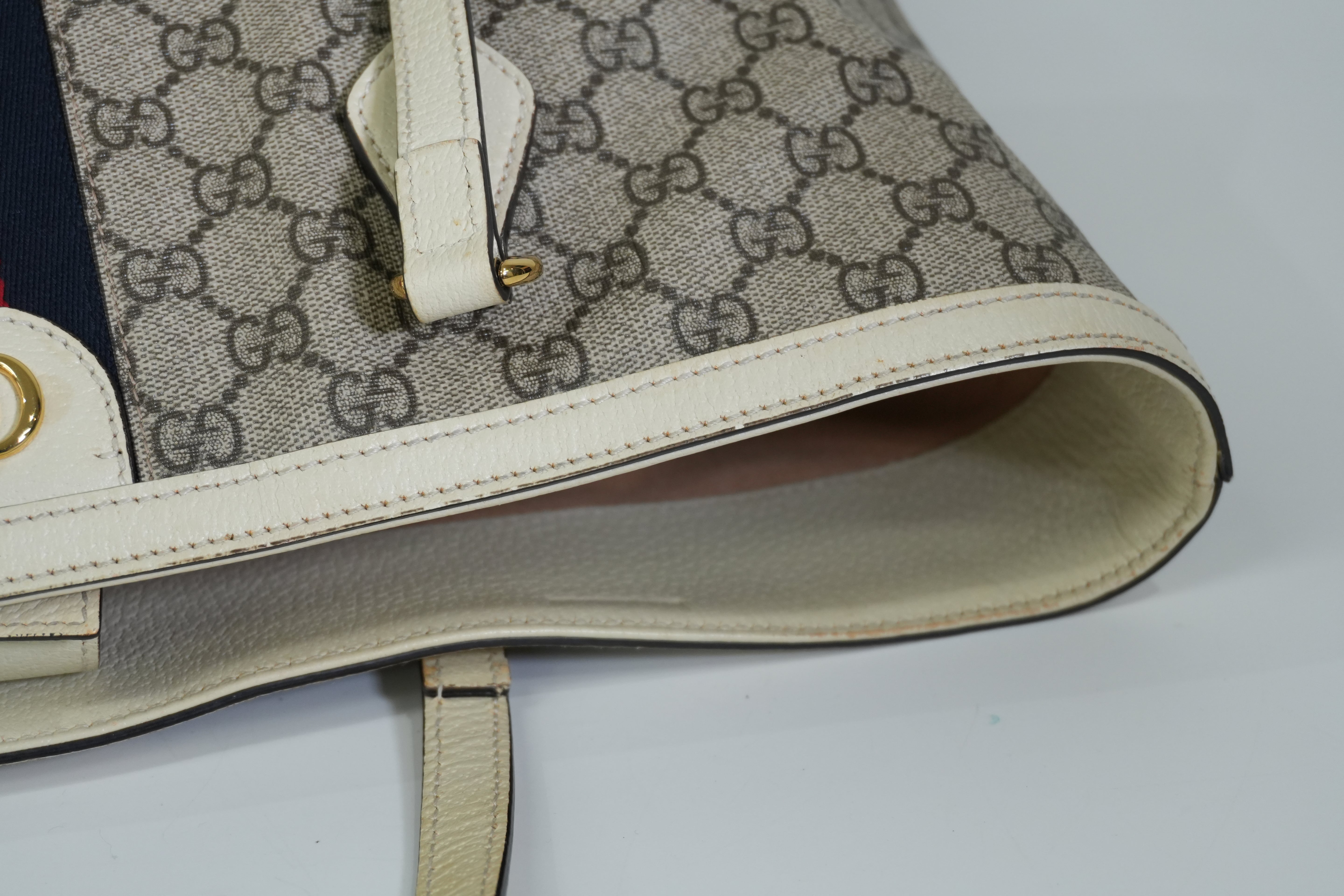 Pre-owned Gucci Guccisima Tote Bag White
