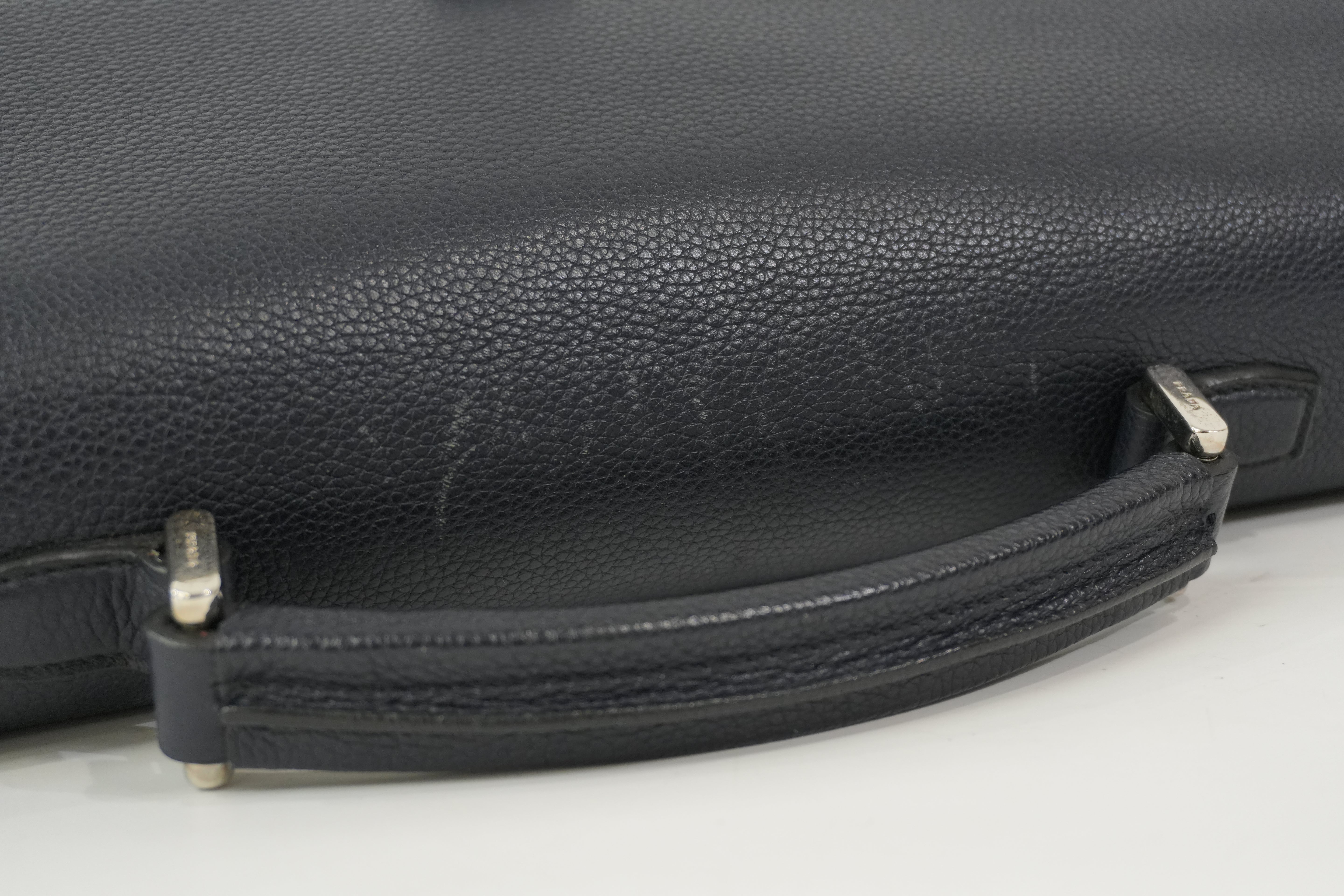 Pre-Owned Prada Briefcase Navy Blue