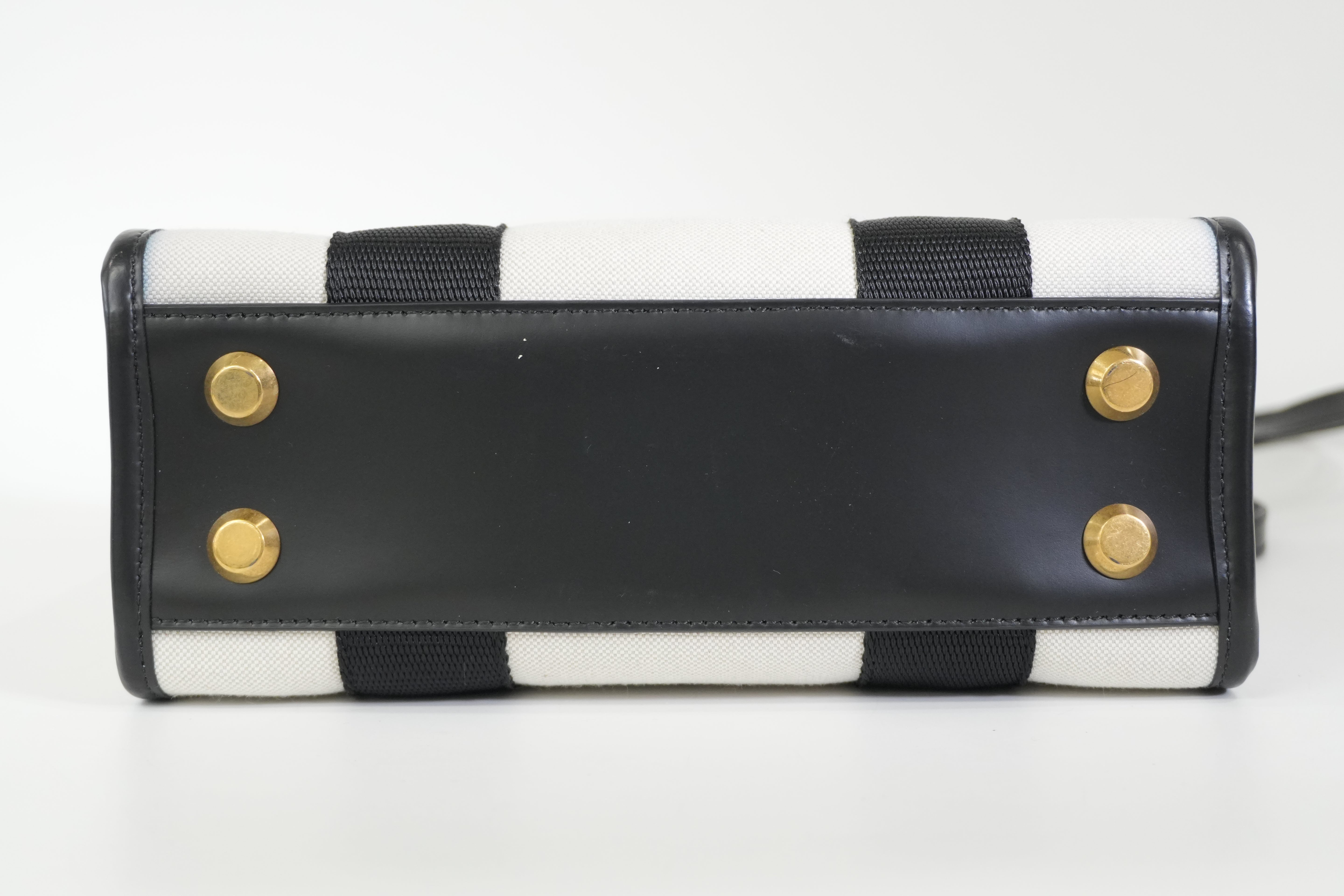 Pre-owned Balenciaga Two Way Small Handbag Black and White