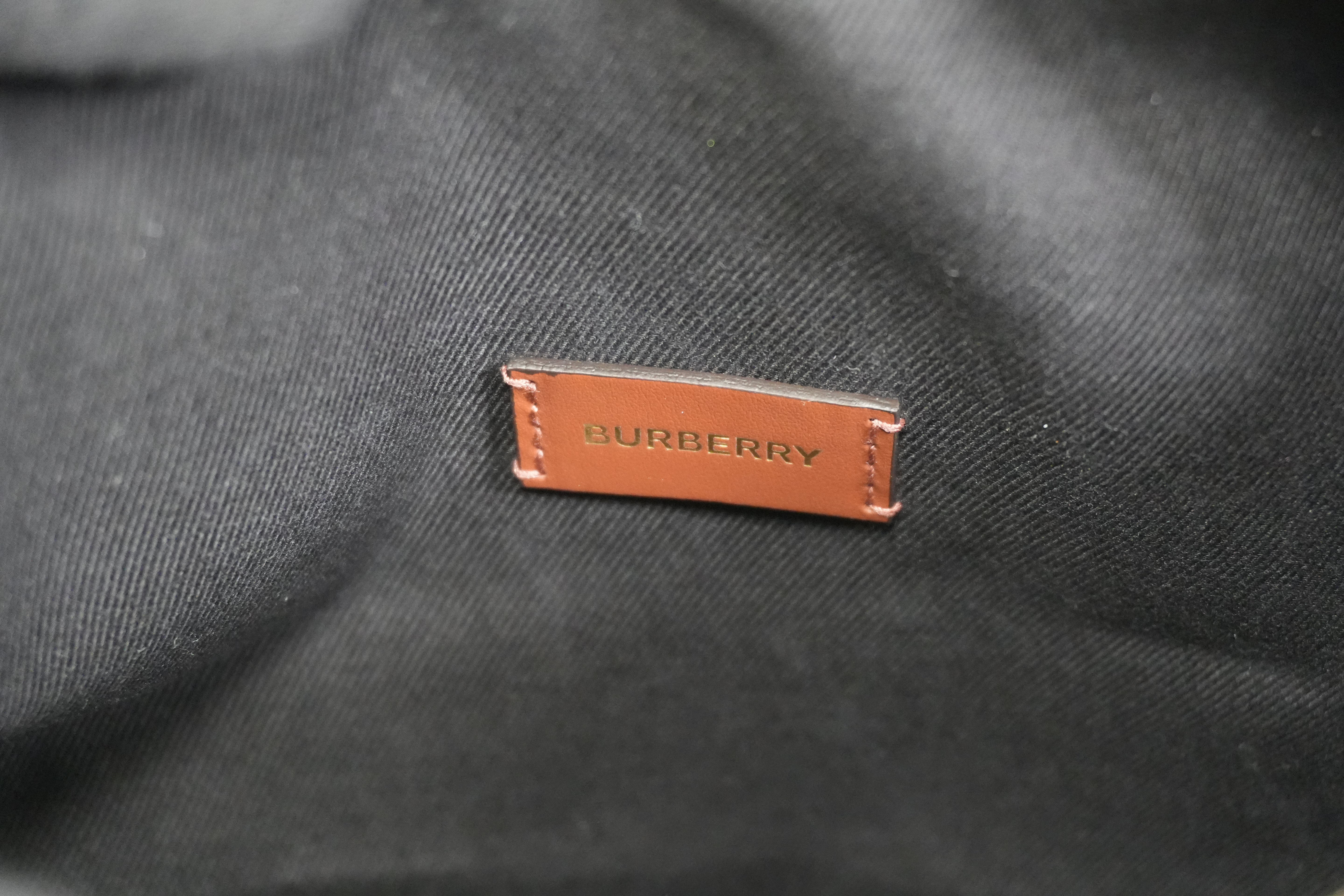 Pre-owned Burberry Two Way Medium Check Bowling Shoulder Bag Brown