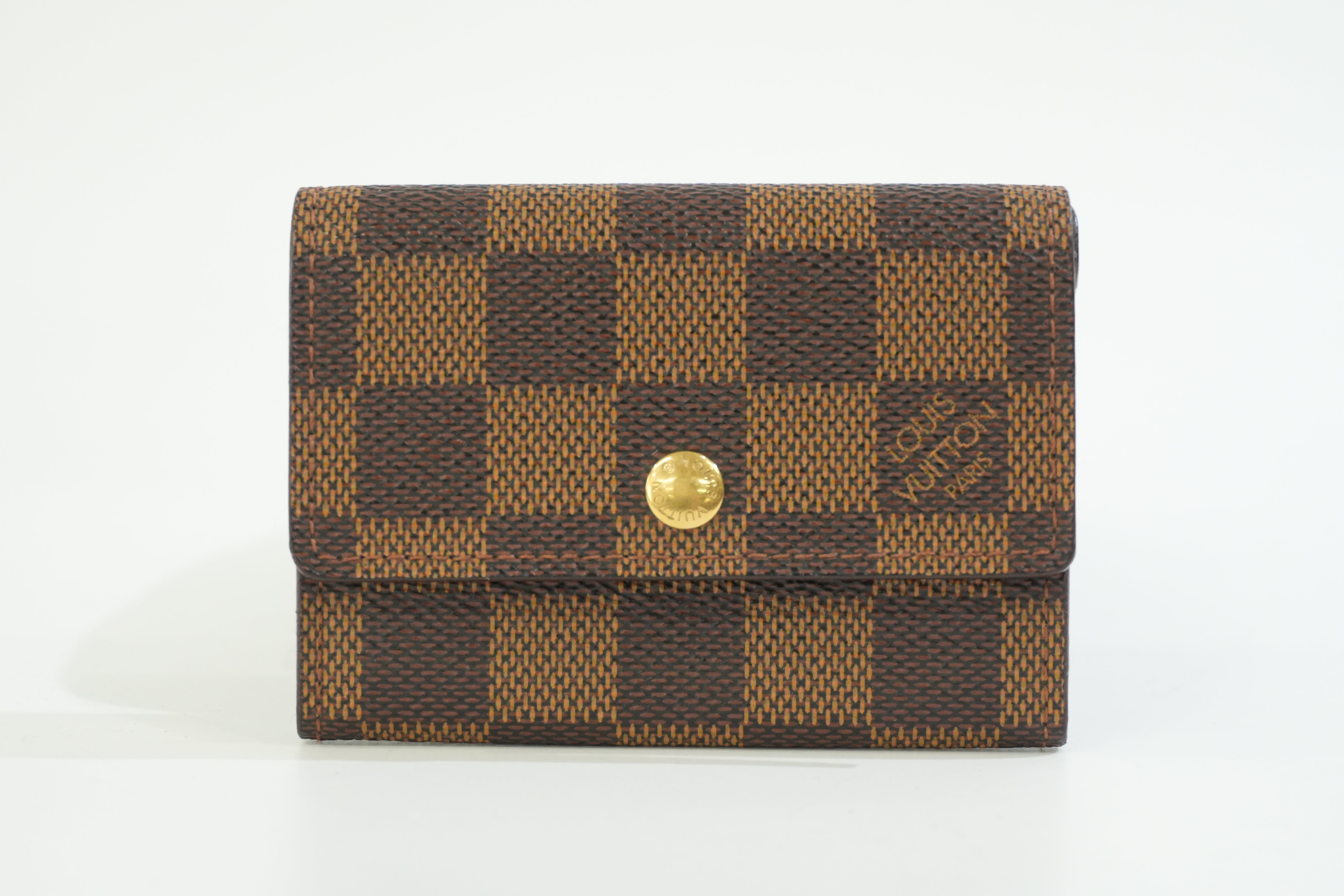 Pre-owned Louis Vuitton Damier Ebene Coin and Card Case
