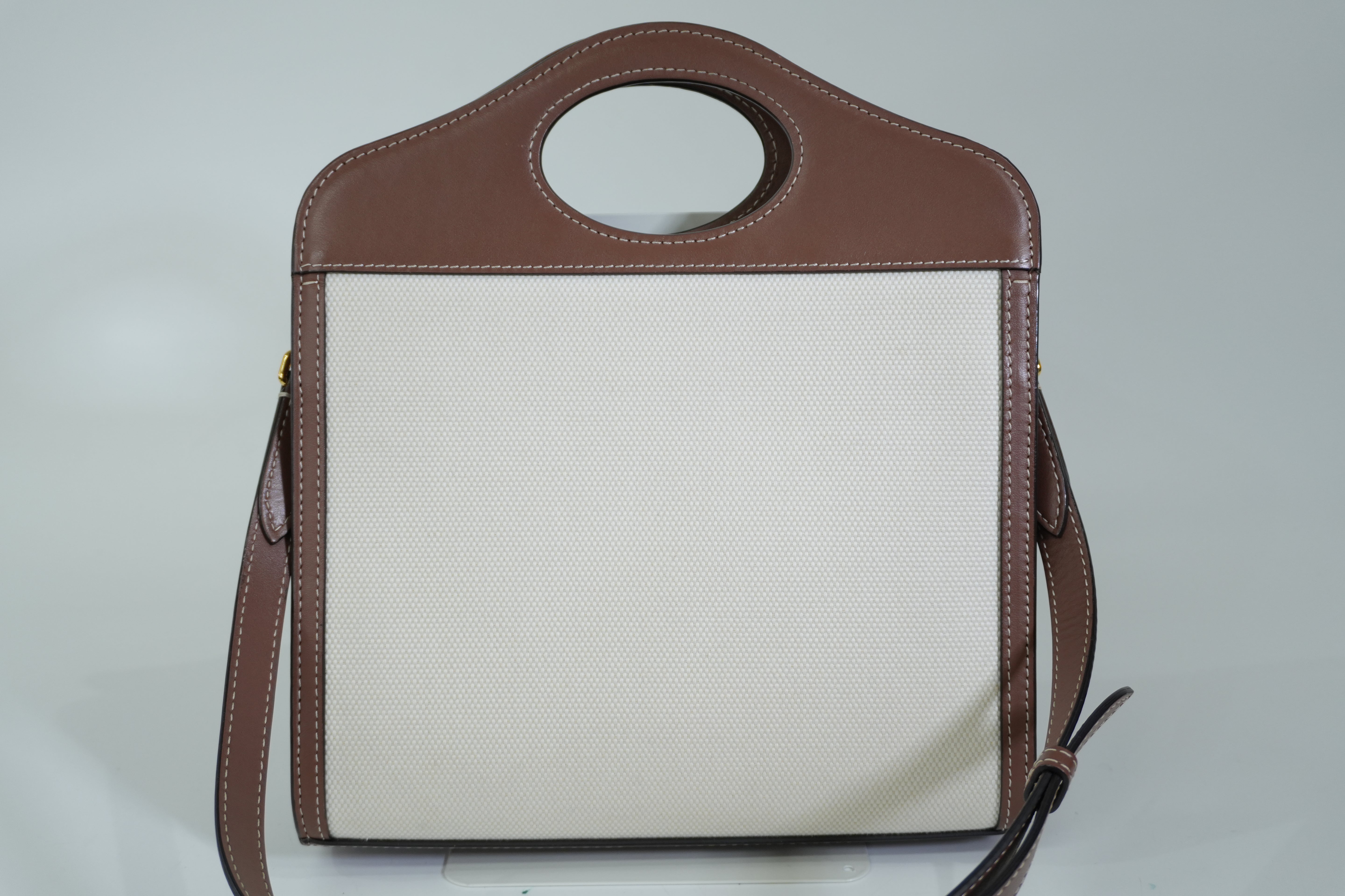 Pre-owned Burberry Shoulder Bag Ivory and Brown