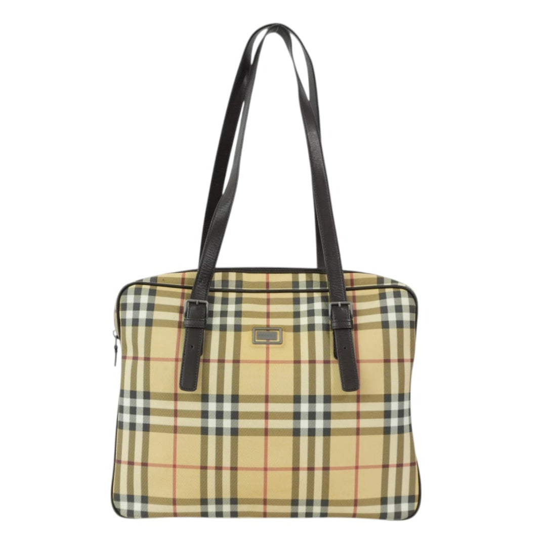 Pre-Owned Burberry Nova Check Tote Bag Beige
