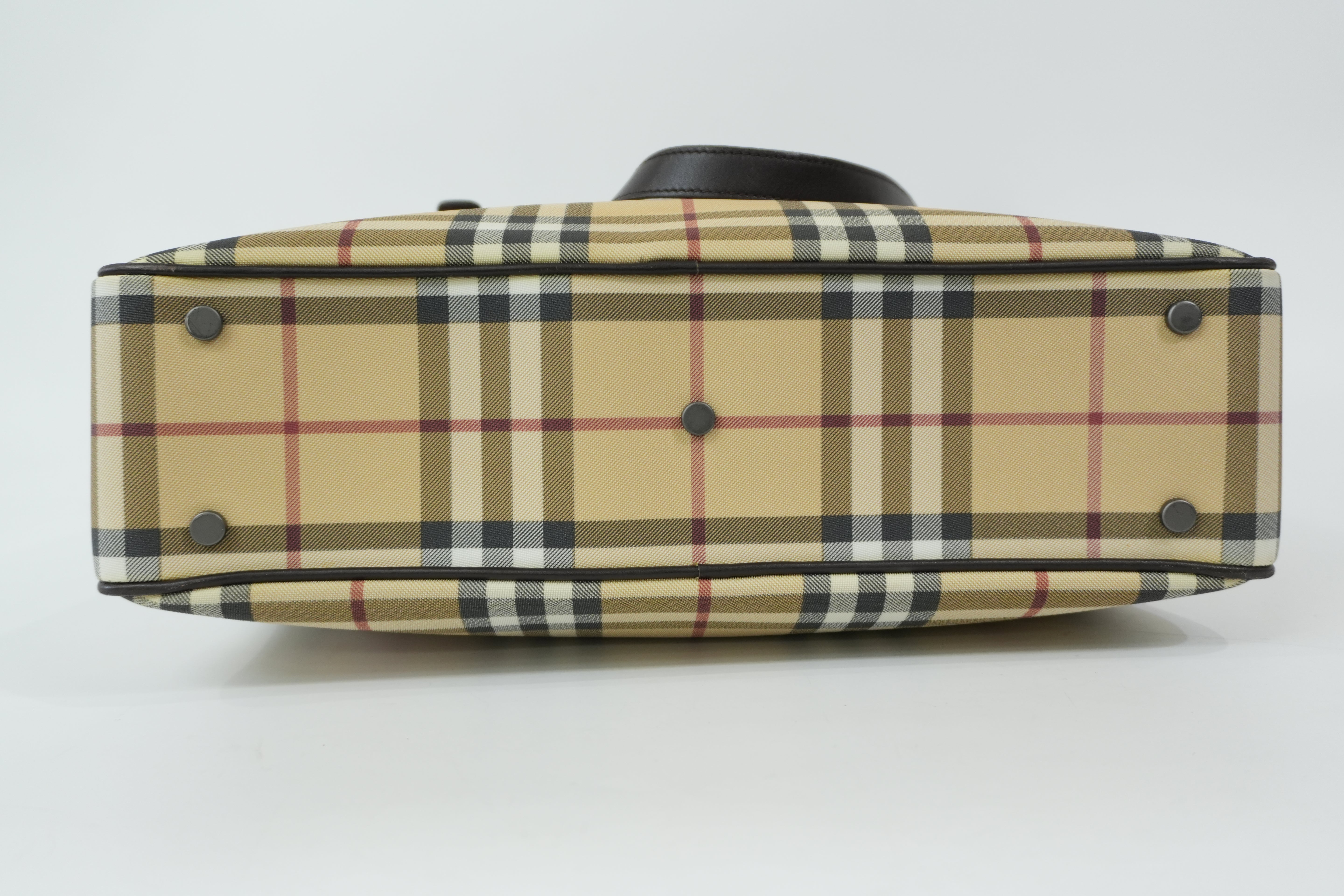 Pre-Owned Burberry Nova Check Tote Bag Beige