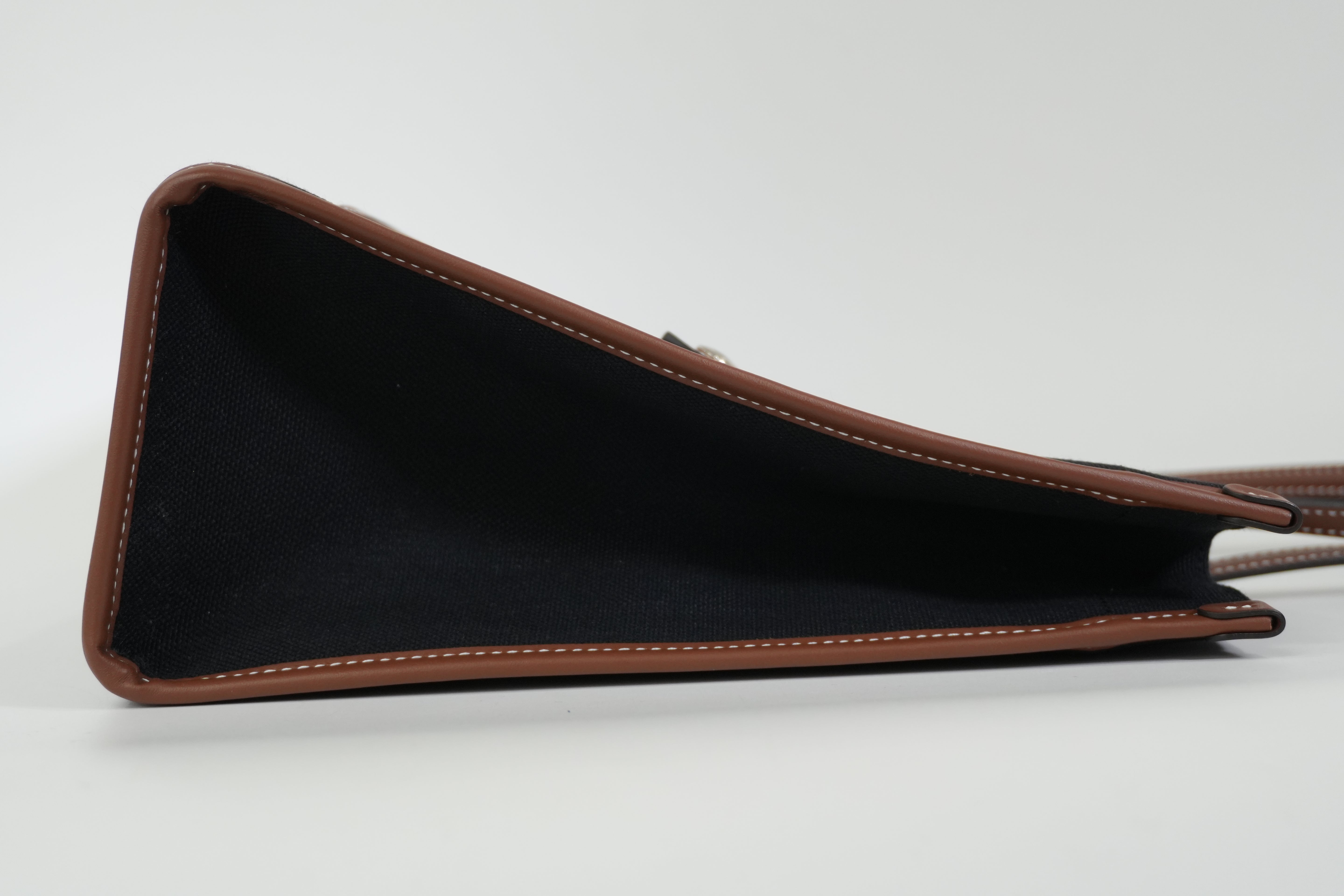 Pre-owned Burberry Freya Tote Bag Black and Brown