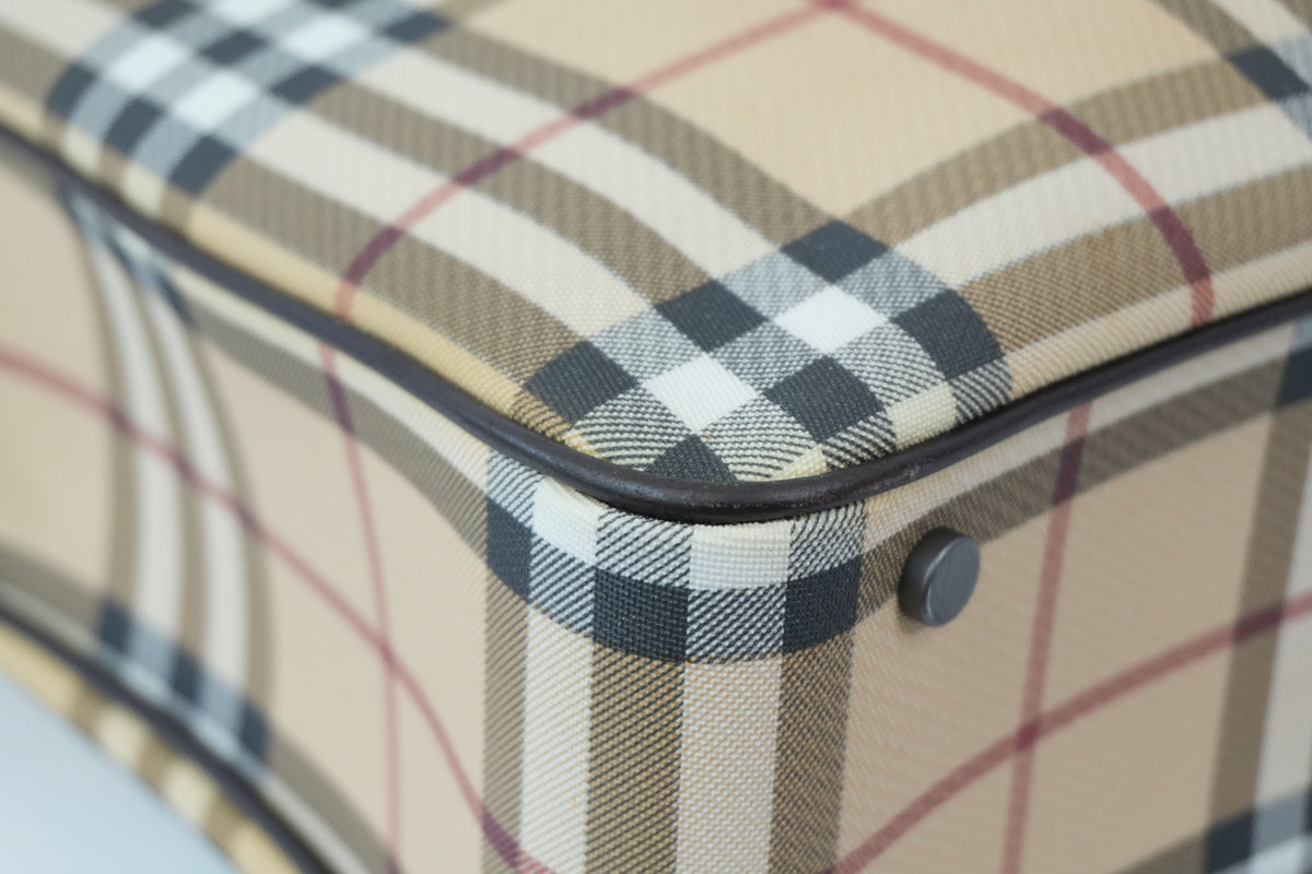 Pre-Owned Burberry Nova Check Tote Bag Beige