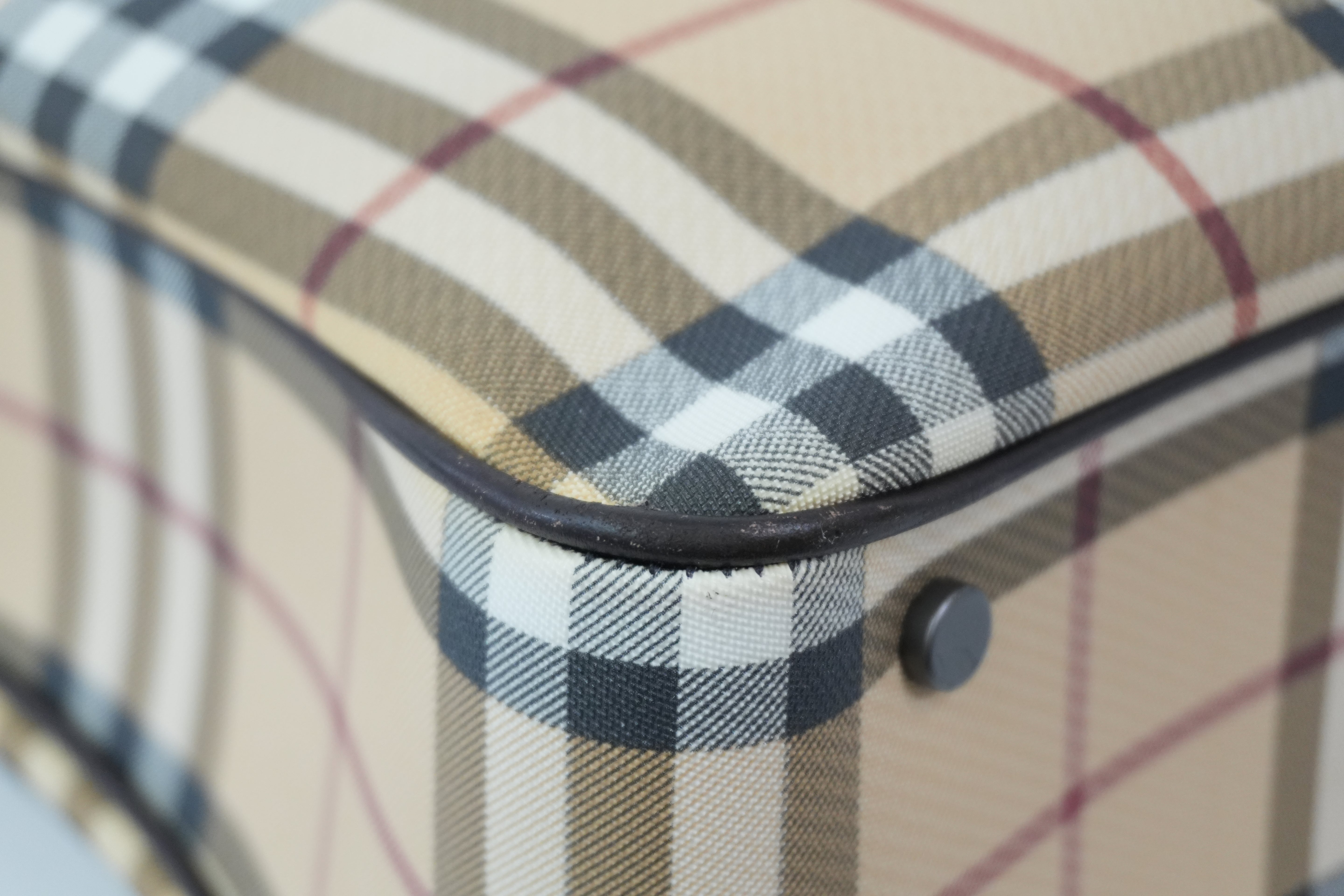 Pre-Owned Burberry Nova Check Tote Bag Beige