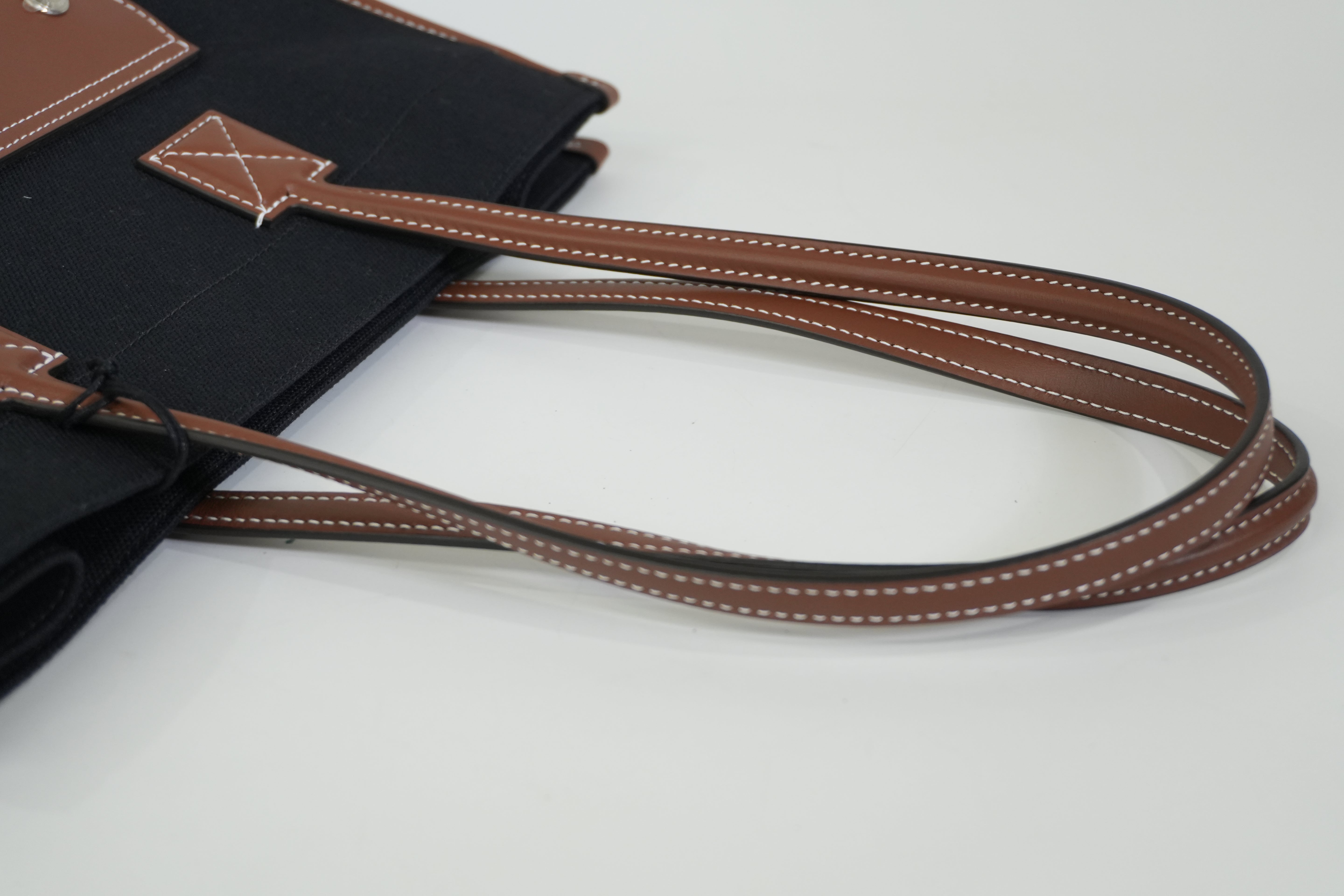 Pre-owned Burberry Freya Tote Bag Black and Brown