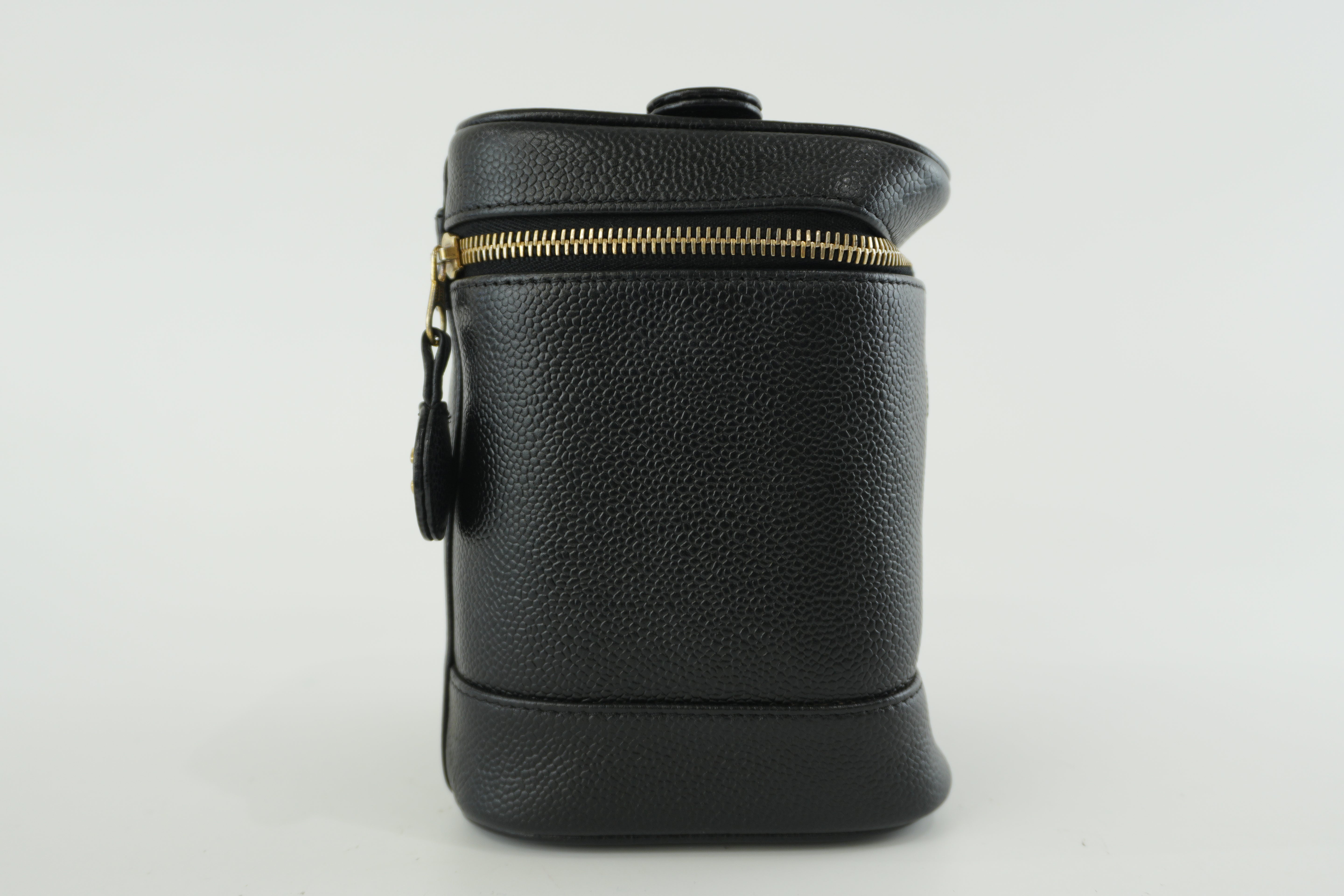 Chanel Caviar Leather Vanity Case Black Used