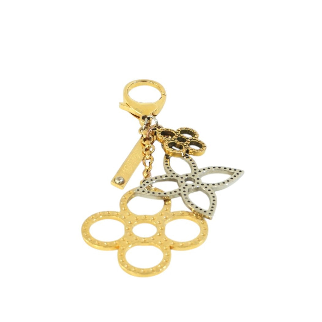 Pre-owned Louis Vuitton Flower Bag Charm Gold and Silver