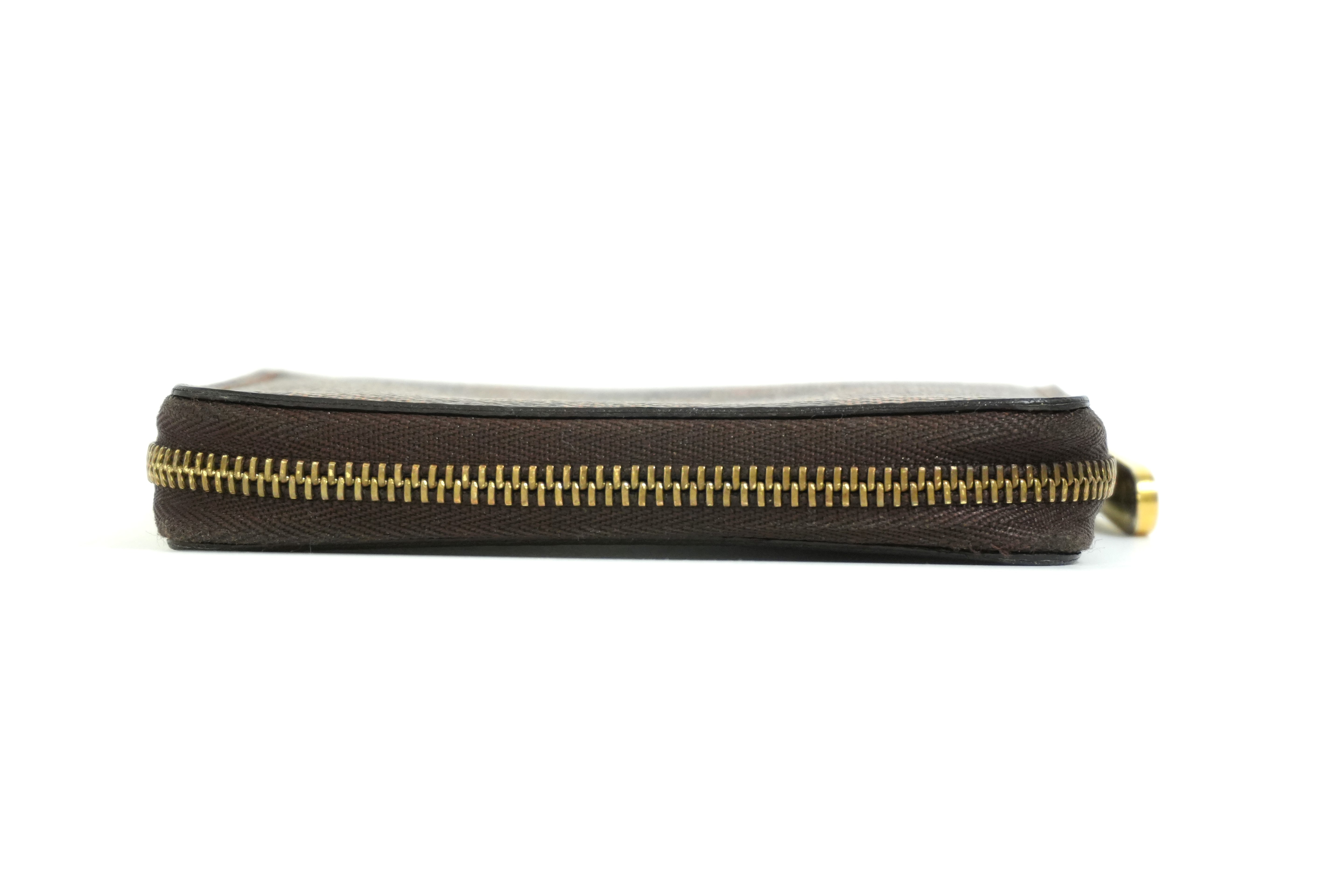 Pre-owned Louis Vuitton Damier Ebene Zippy Coin and Card Case