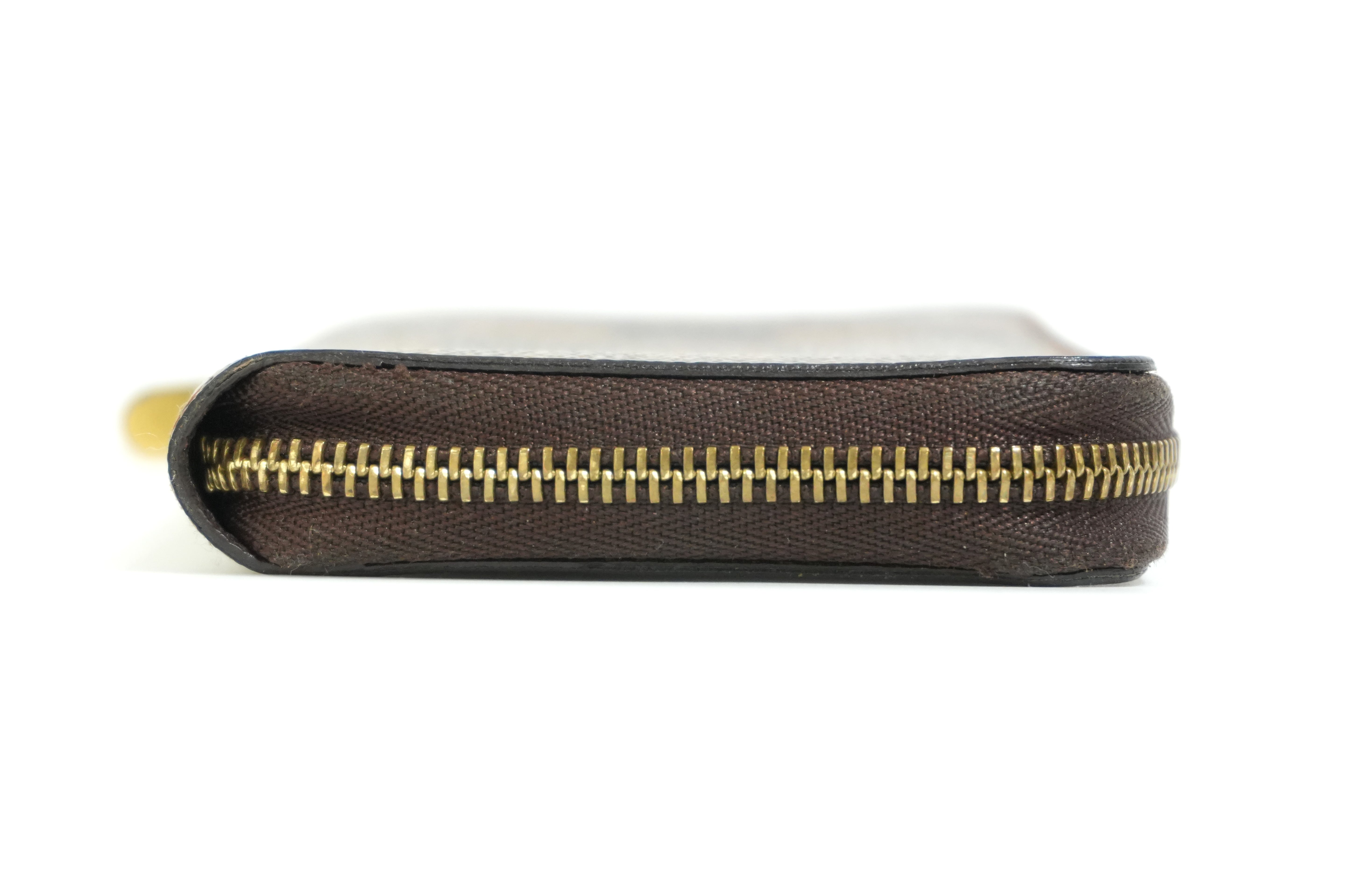 Pre-owned Louis Vuitton Damier Ebene Zippy Coin and Card Case