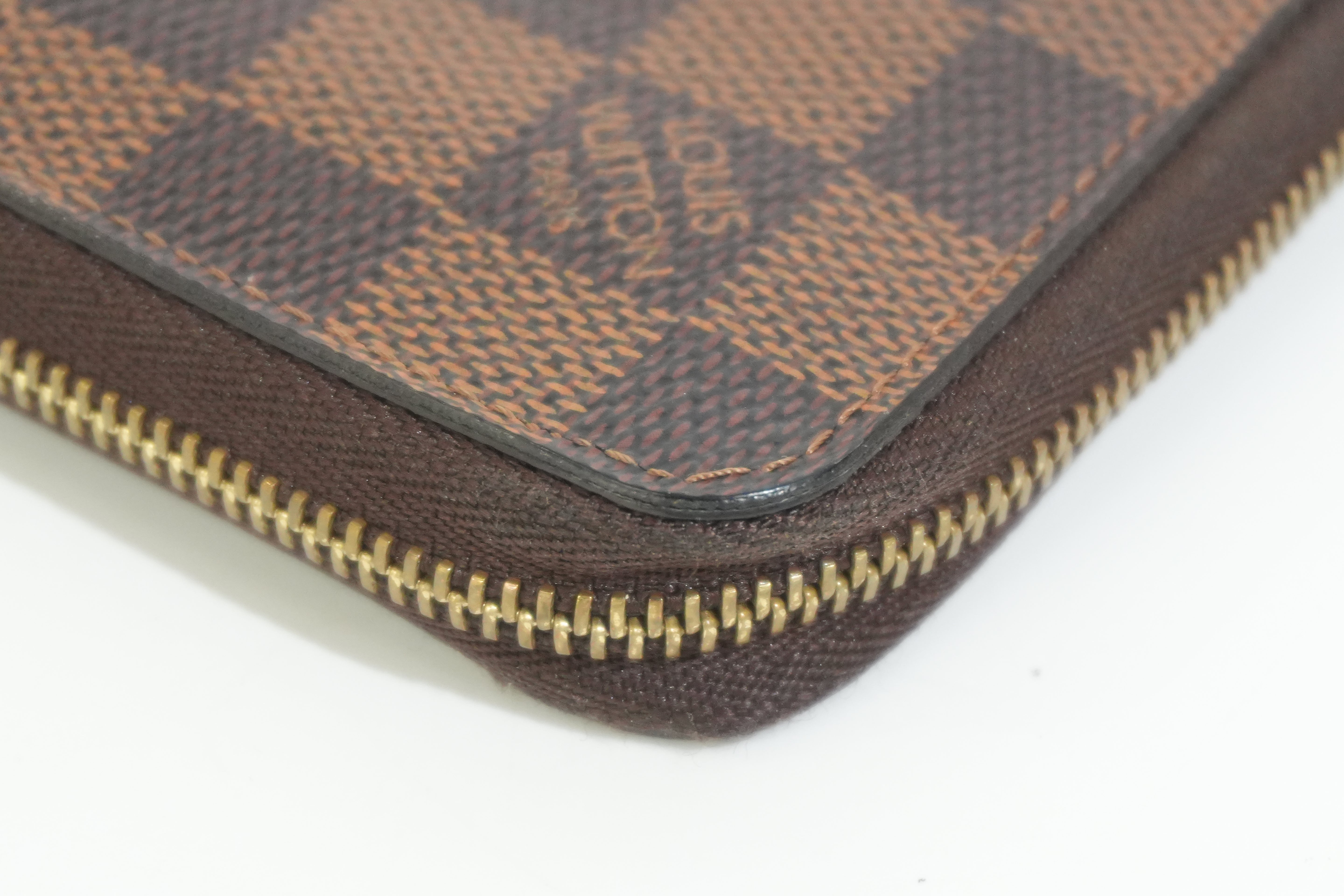 Pre-owned Louis Vuitton Damier Ebene Zippy Coin and Card Case