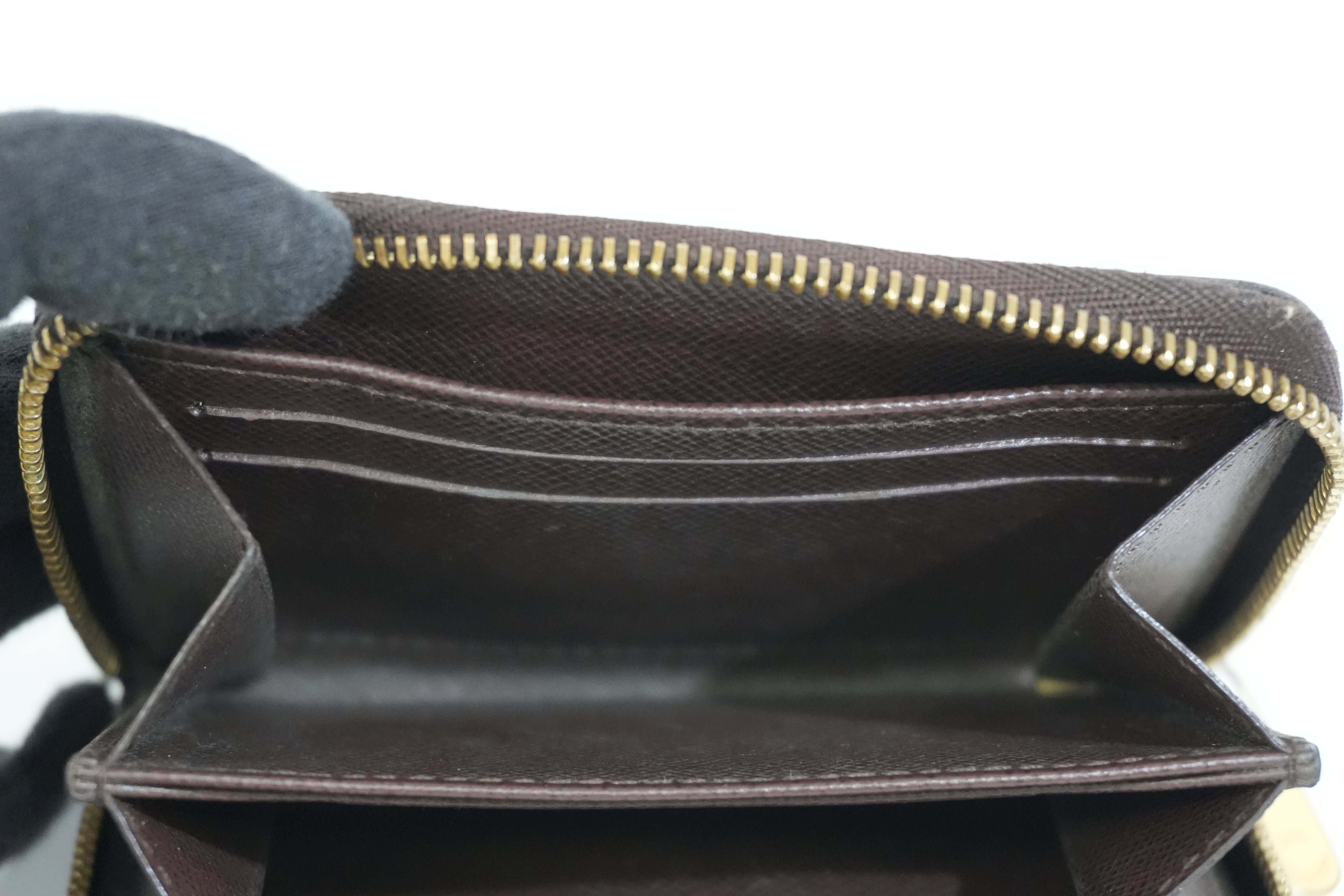 Pre-owned Louis Vuitton Damier Ebene Zippy Coin and Card Case