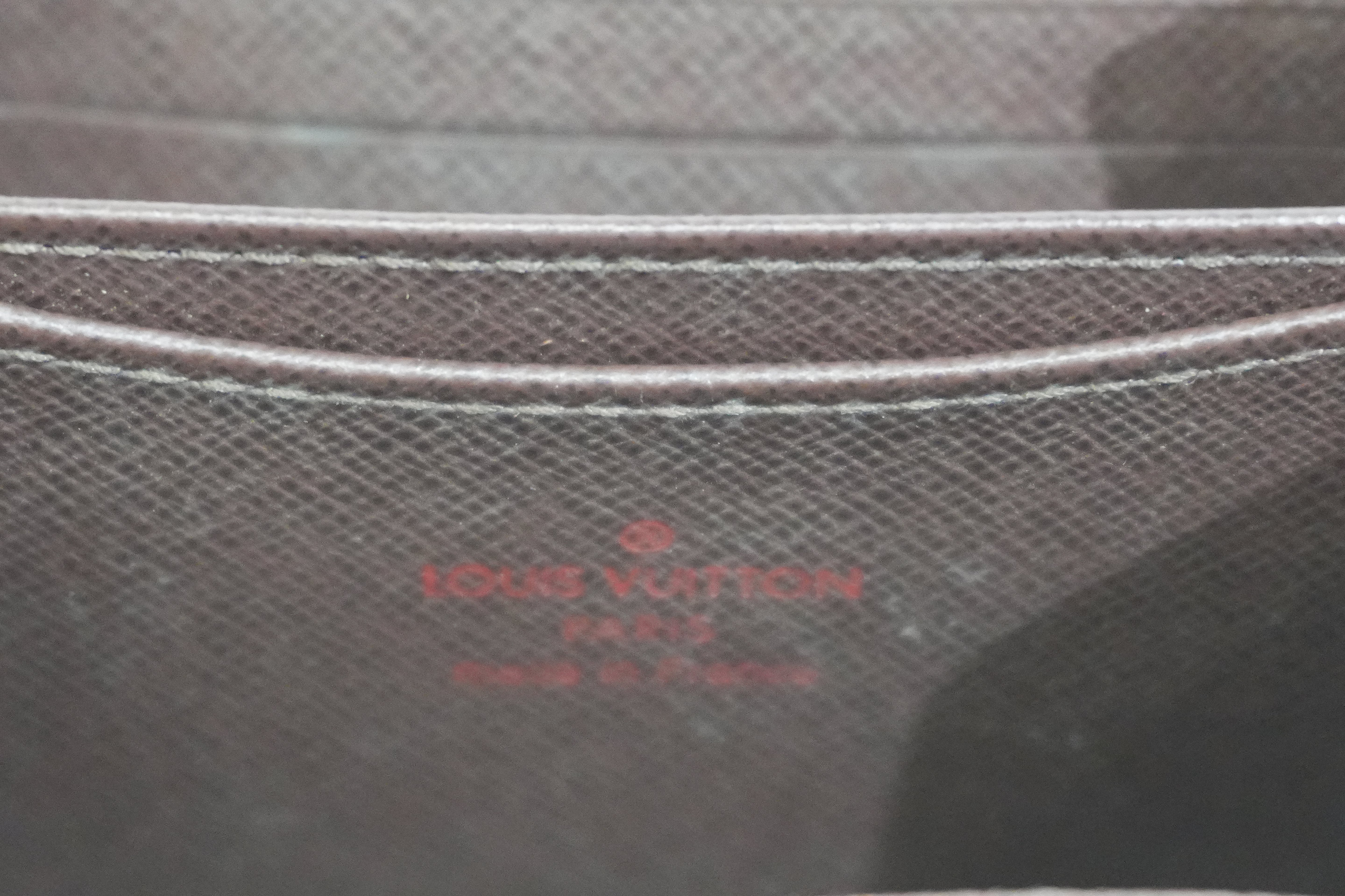 Pre-owned Louis Vuitton Damier Ebene Zippy Coin and Card Case