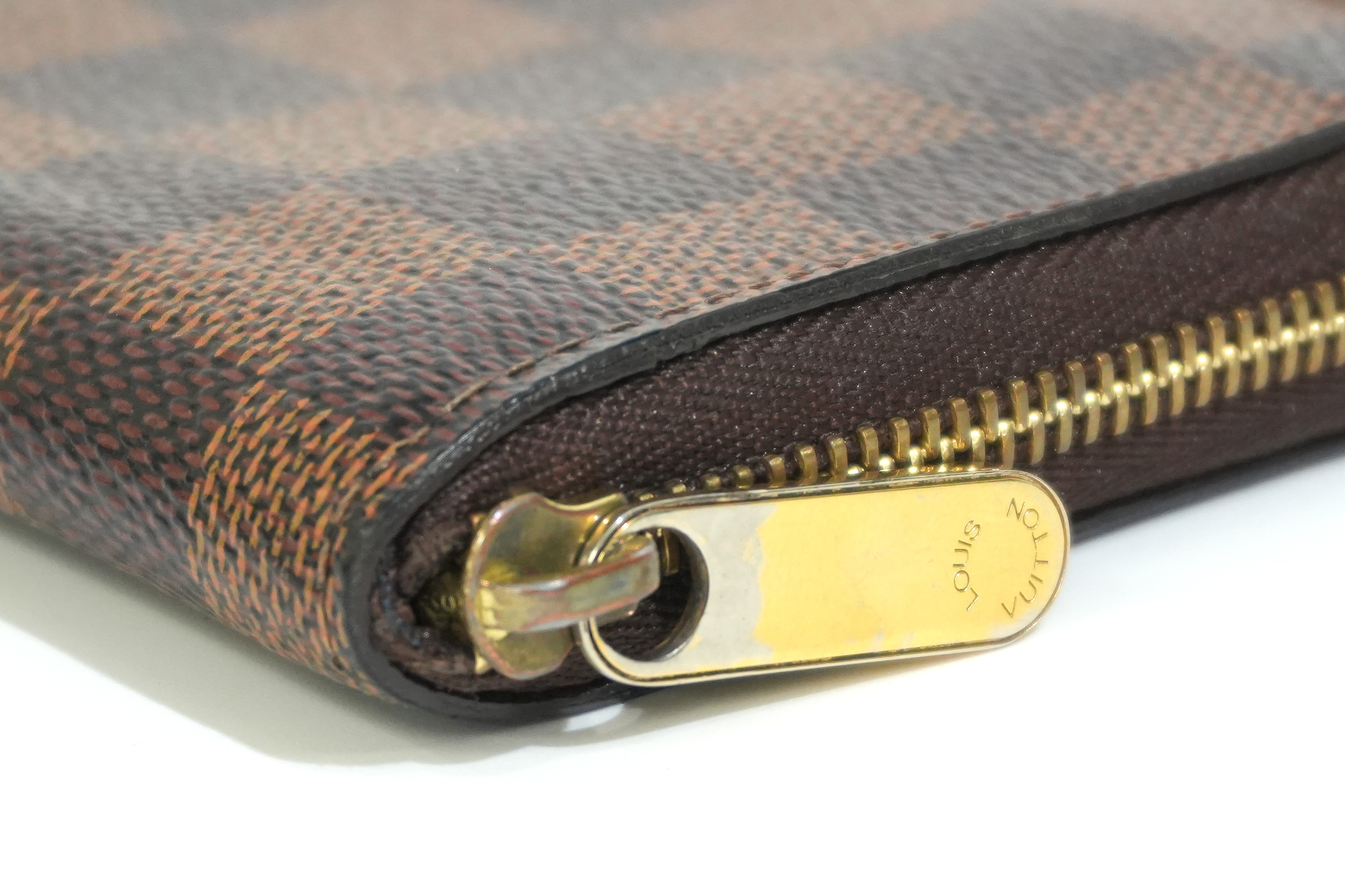 Pre-owned Louis Vuitton Damier Ebene Zippy Coin and Card Case