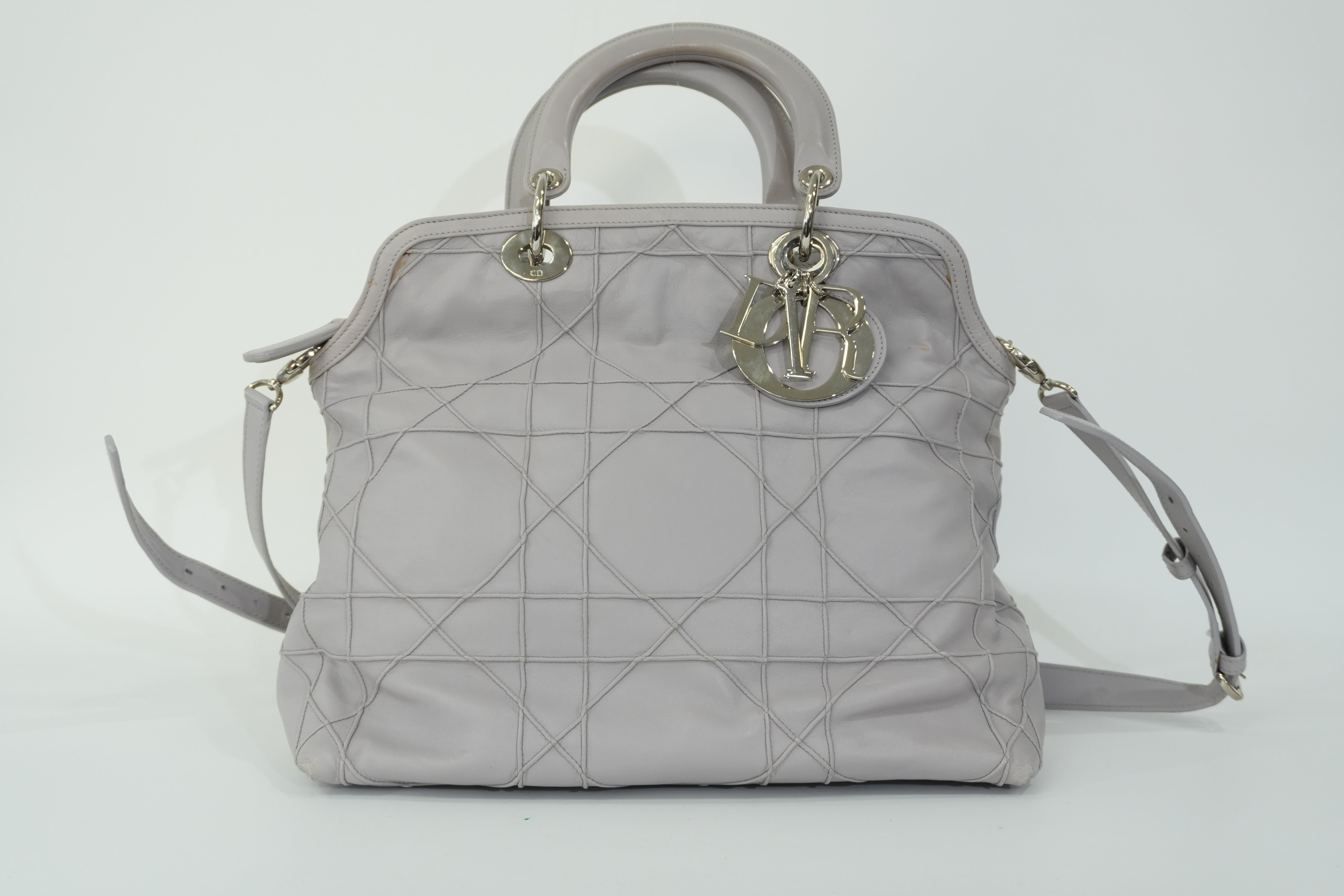 Pre-owned Christian Dior Two Way Granville Shoulder Bag Purple