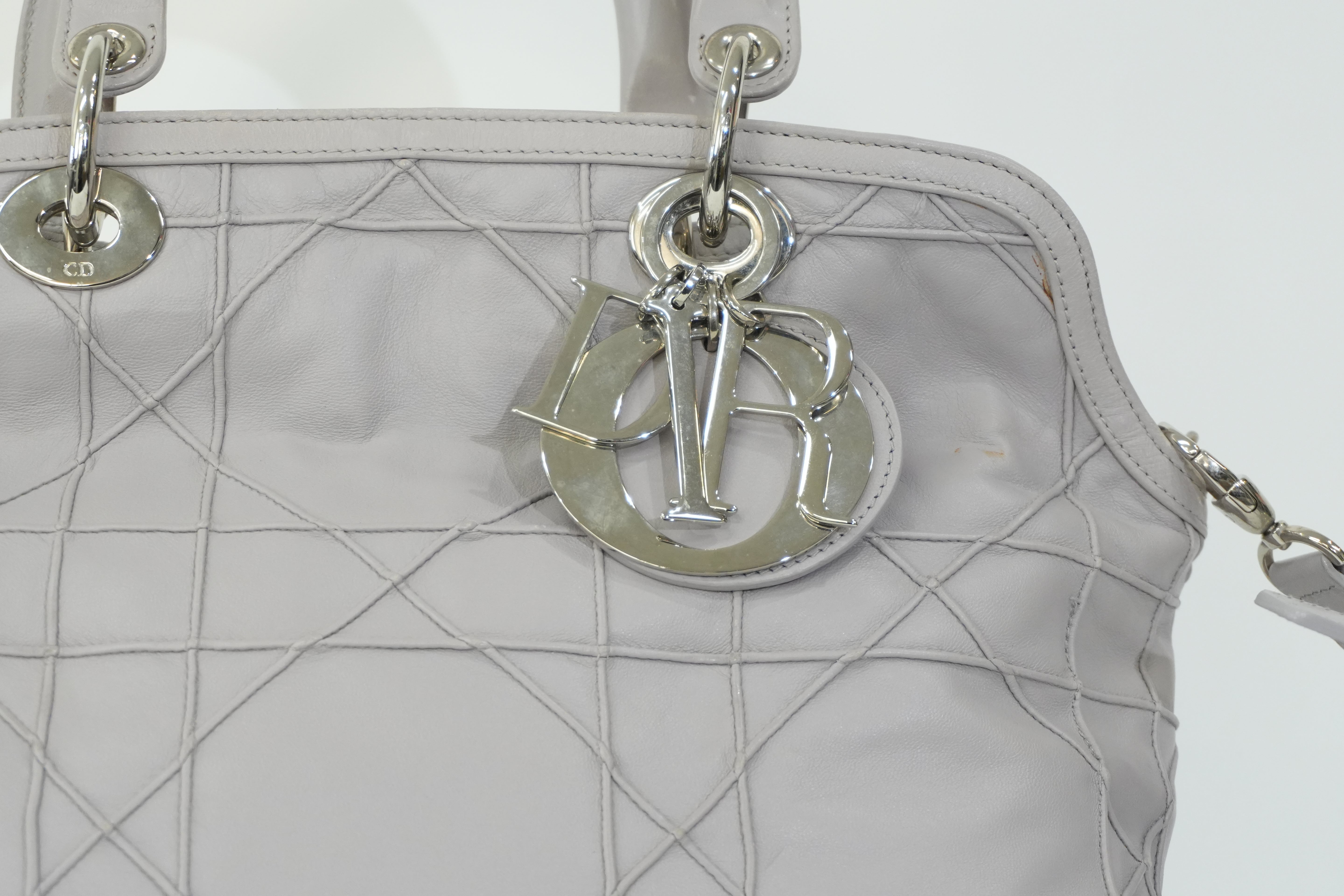 Pre-owned Christian Dior Two Way Granville Shoulder Bag Purple