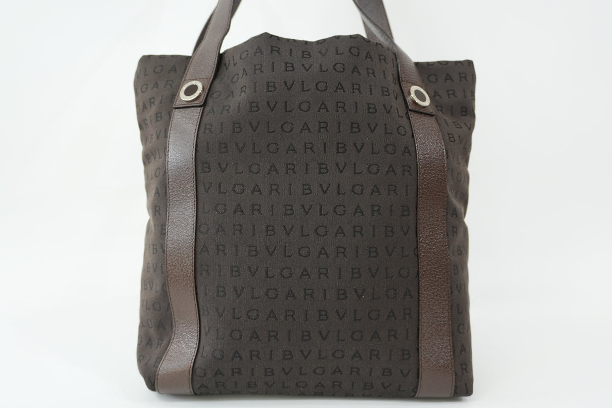 Pre-Owned Bulgari Tote Bag Brown