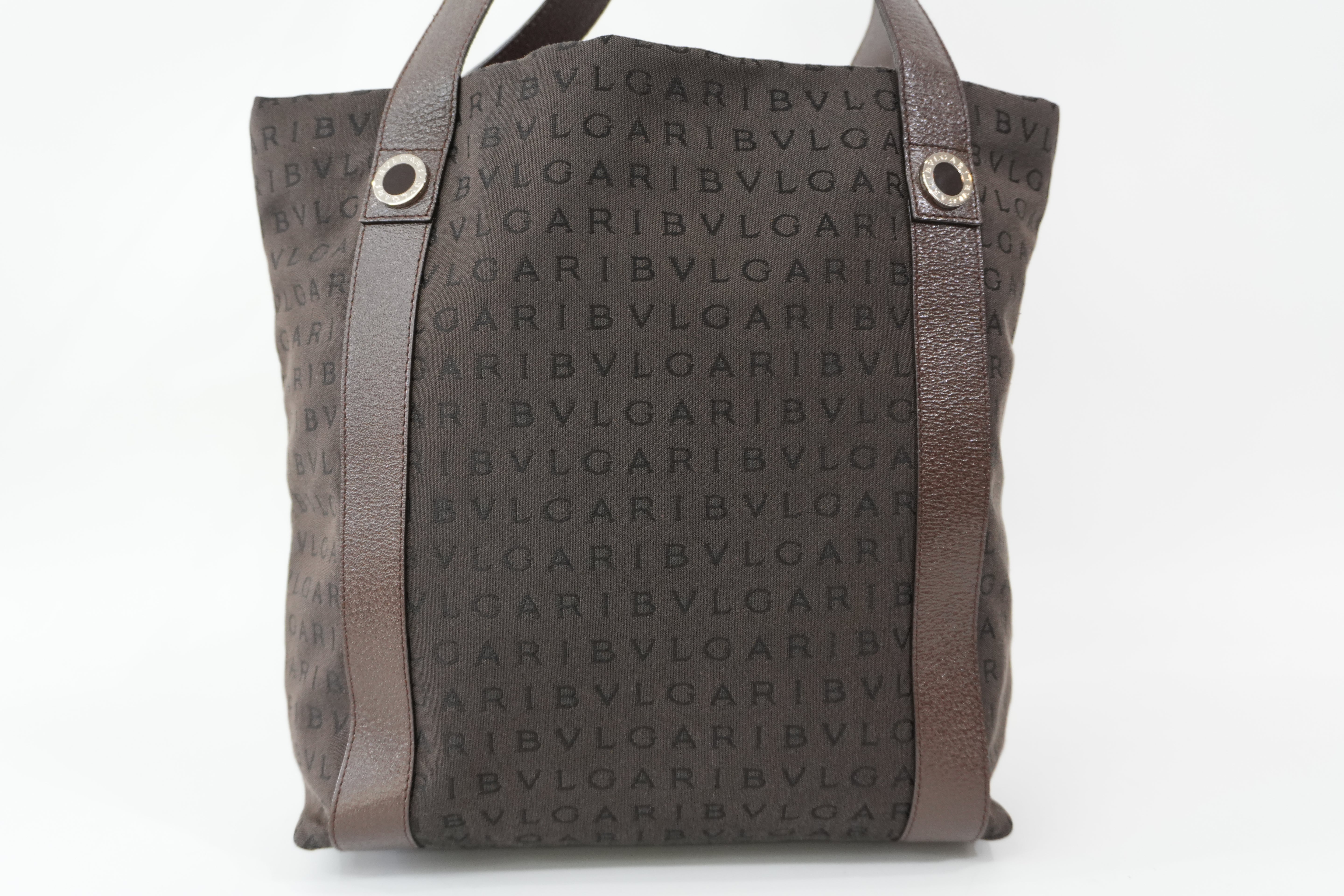Pre-Owned Bulgari Tote Bag Brown