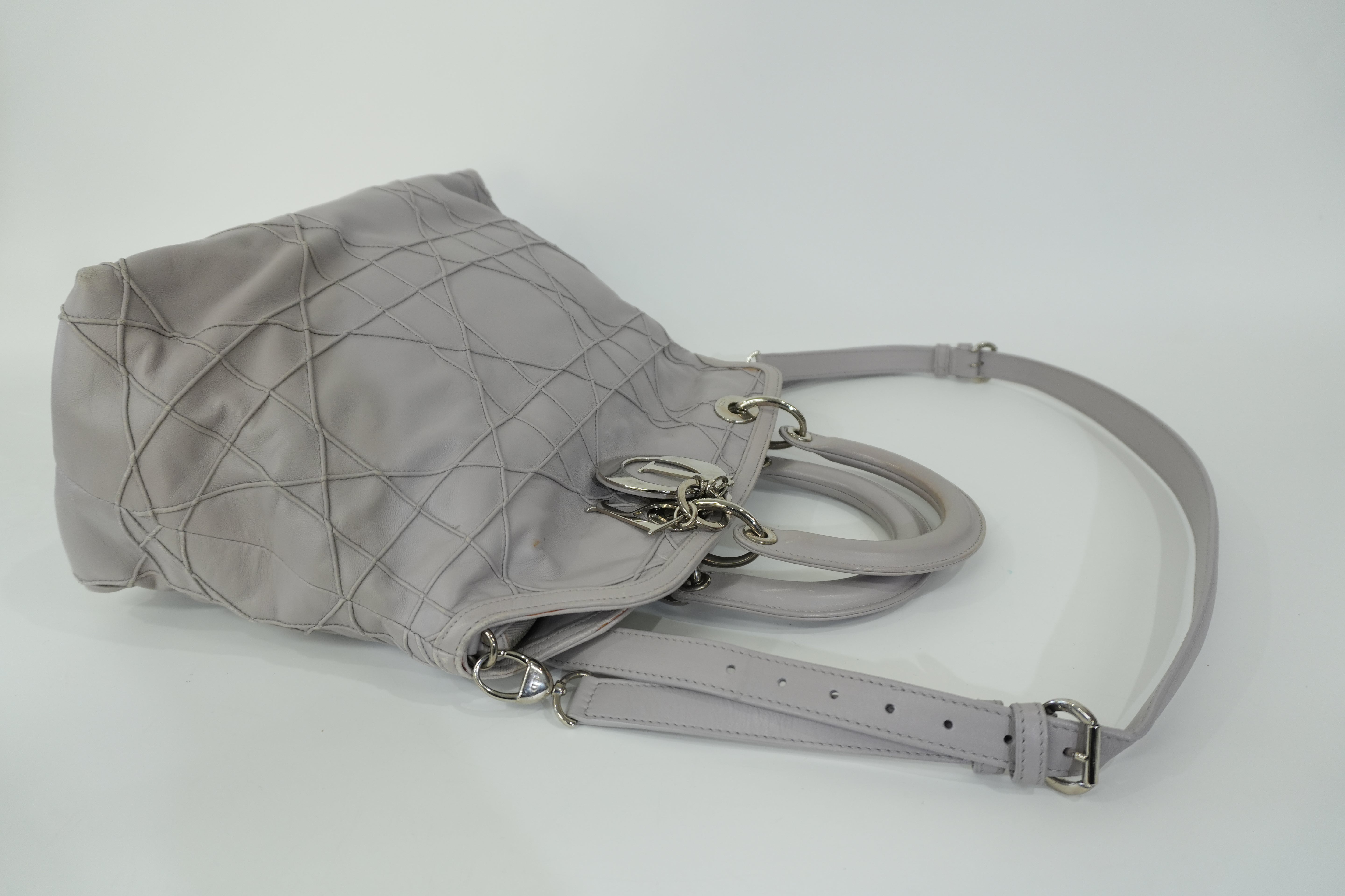 Pre-owned Christian Dior Two Way Granville Shoulder Bag Purple