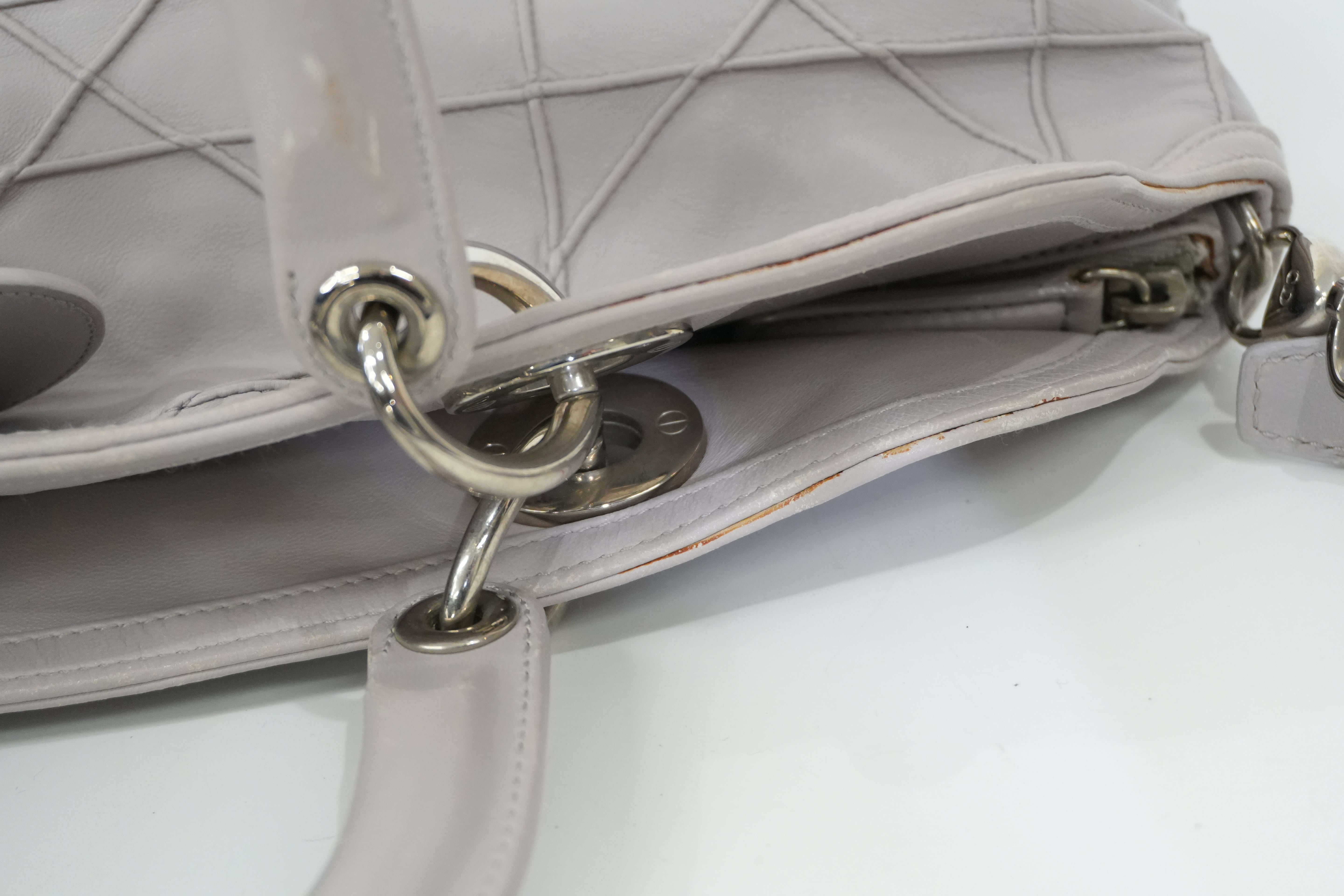 Pre-owned Christian Dior Two Way Granville Shoulder Bag Purple