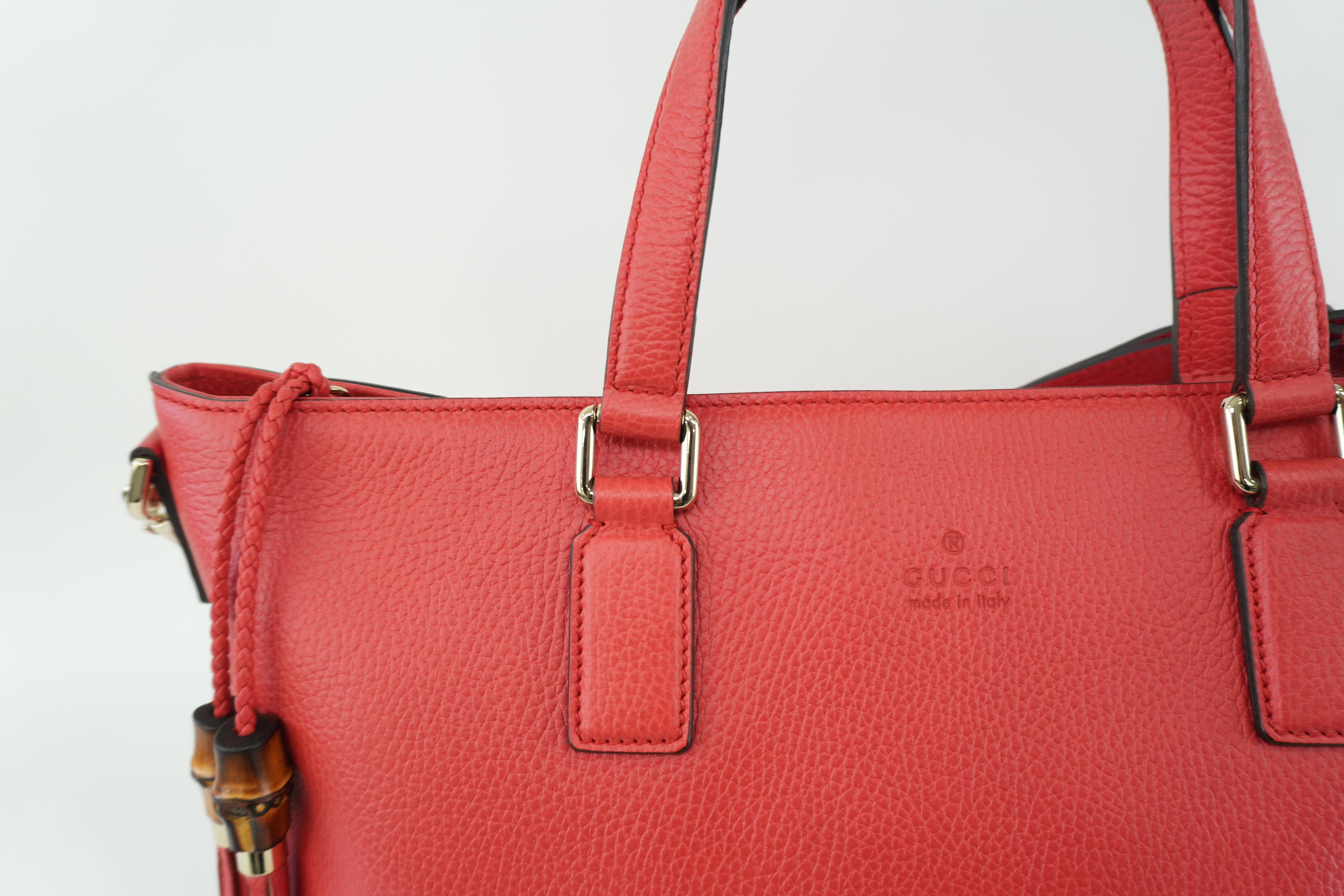 Gucci Two Way Bag Red Used