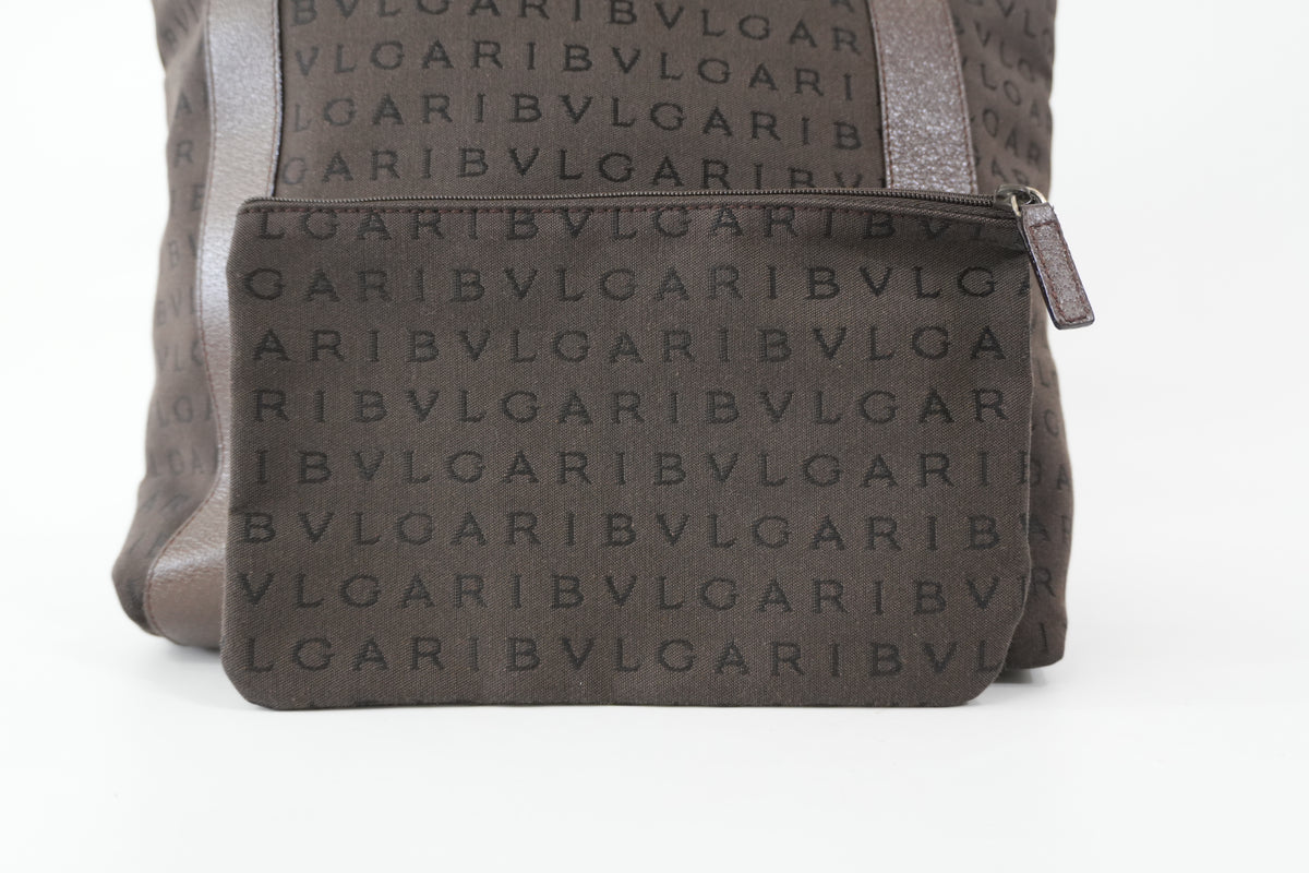 Pre-Owned Bulgari Tote Bag Brown