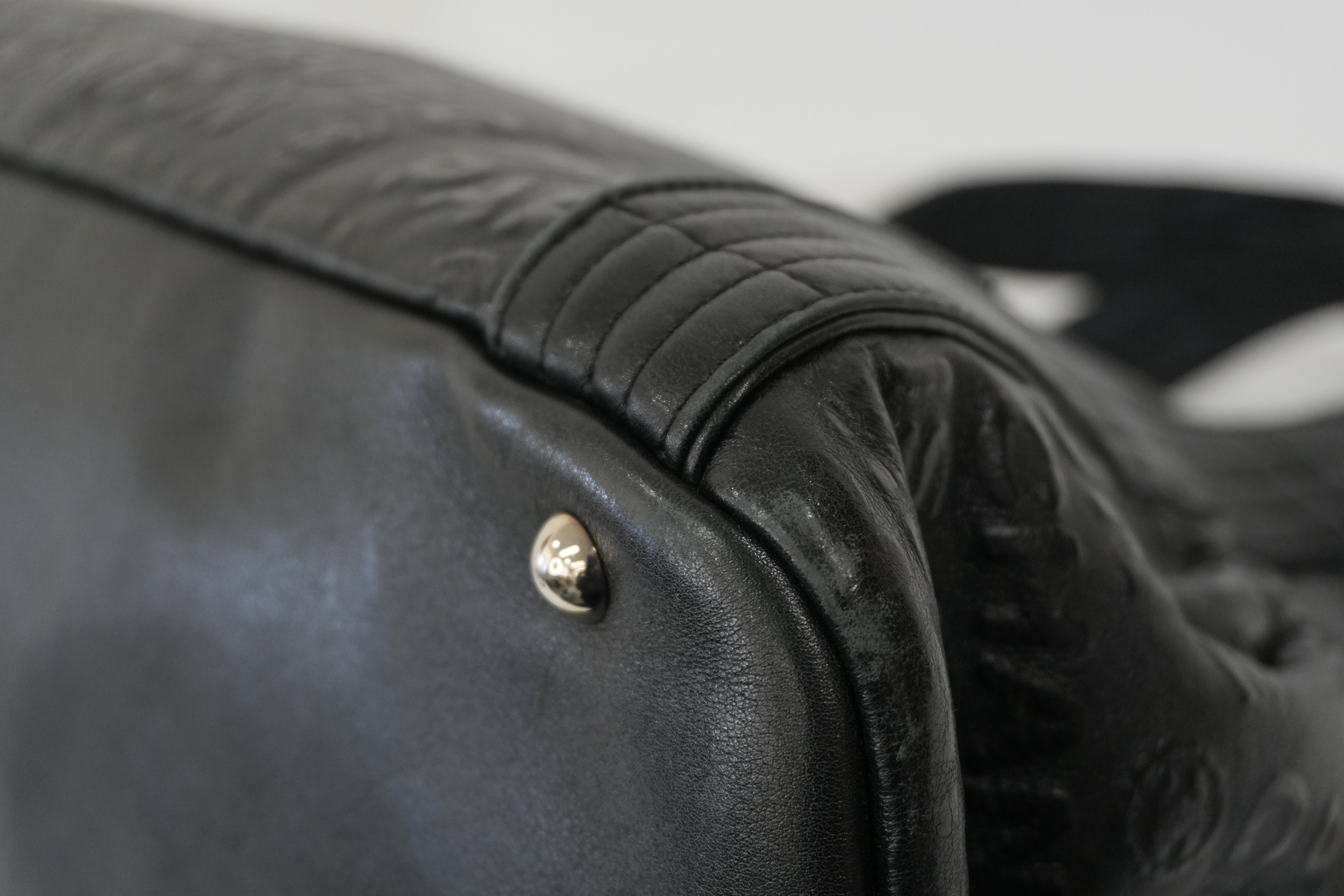 Pre-owned Chanel Lambskin Leather 31 Rue Cambon Embossed Tote Bag Black