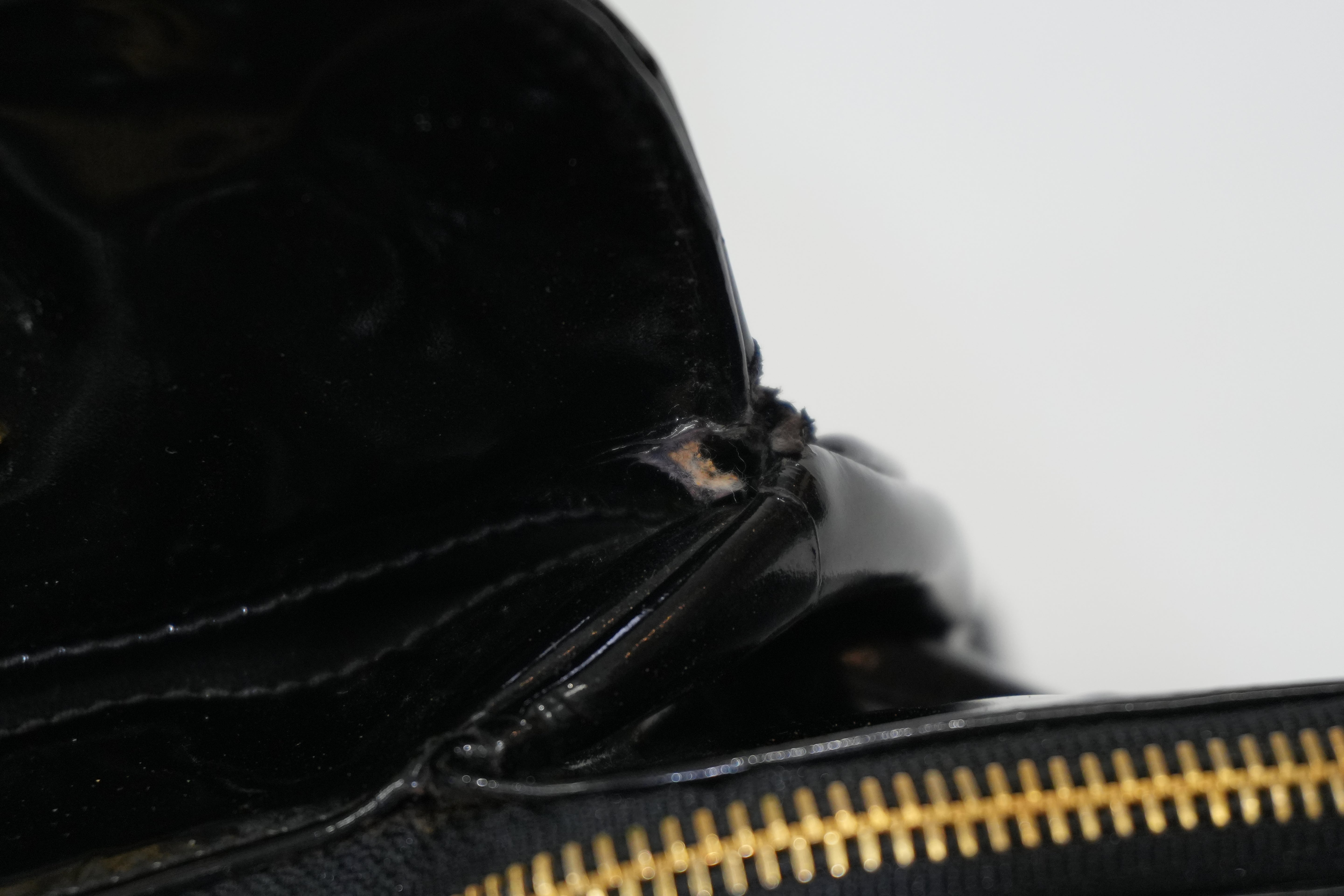 Pre-owned Chanel Lambskin Leather Chain Tote Bag Black