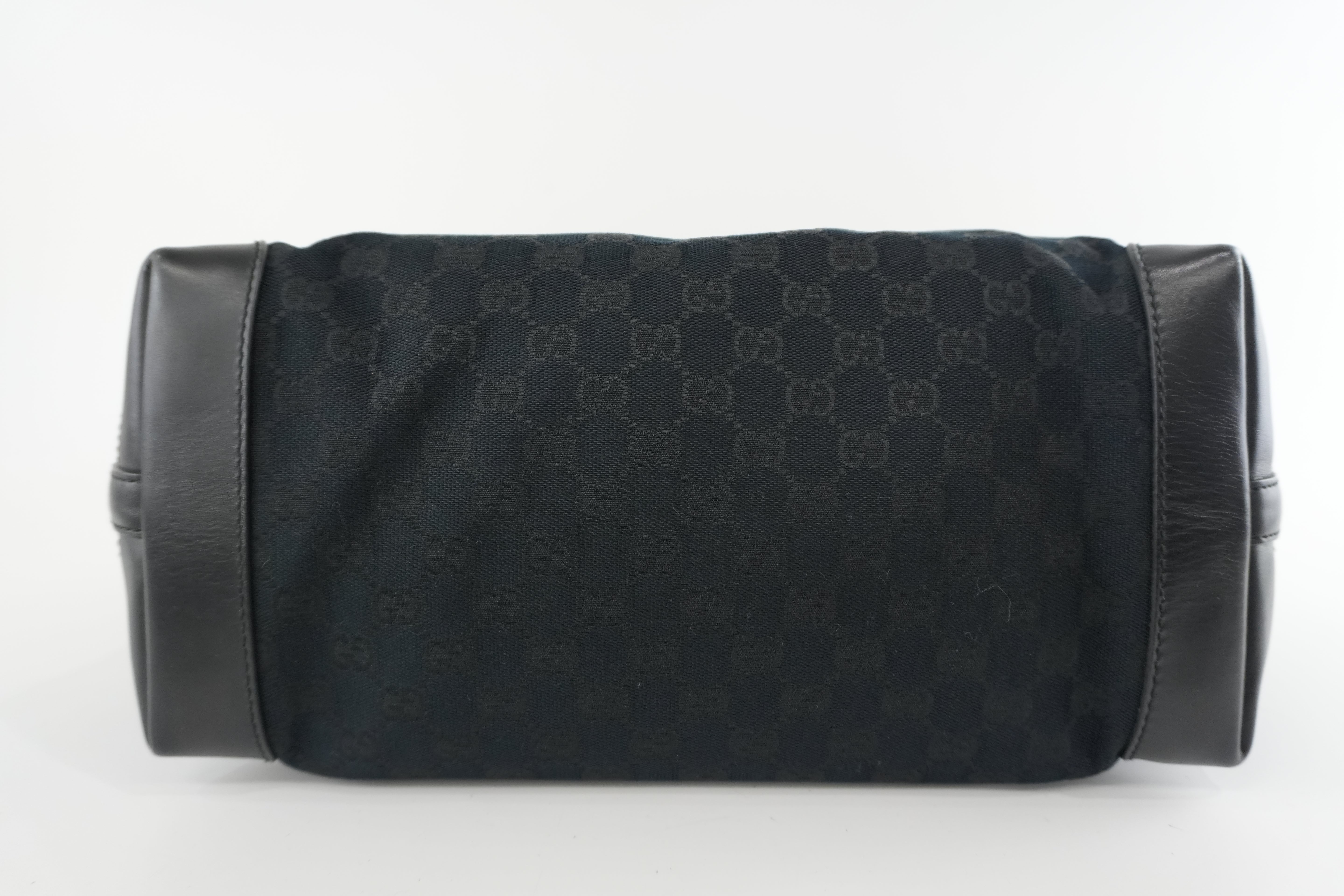 Pre-owned Gucci Black GG Canvas Craft Tote Bag