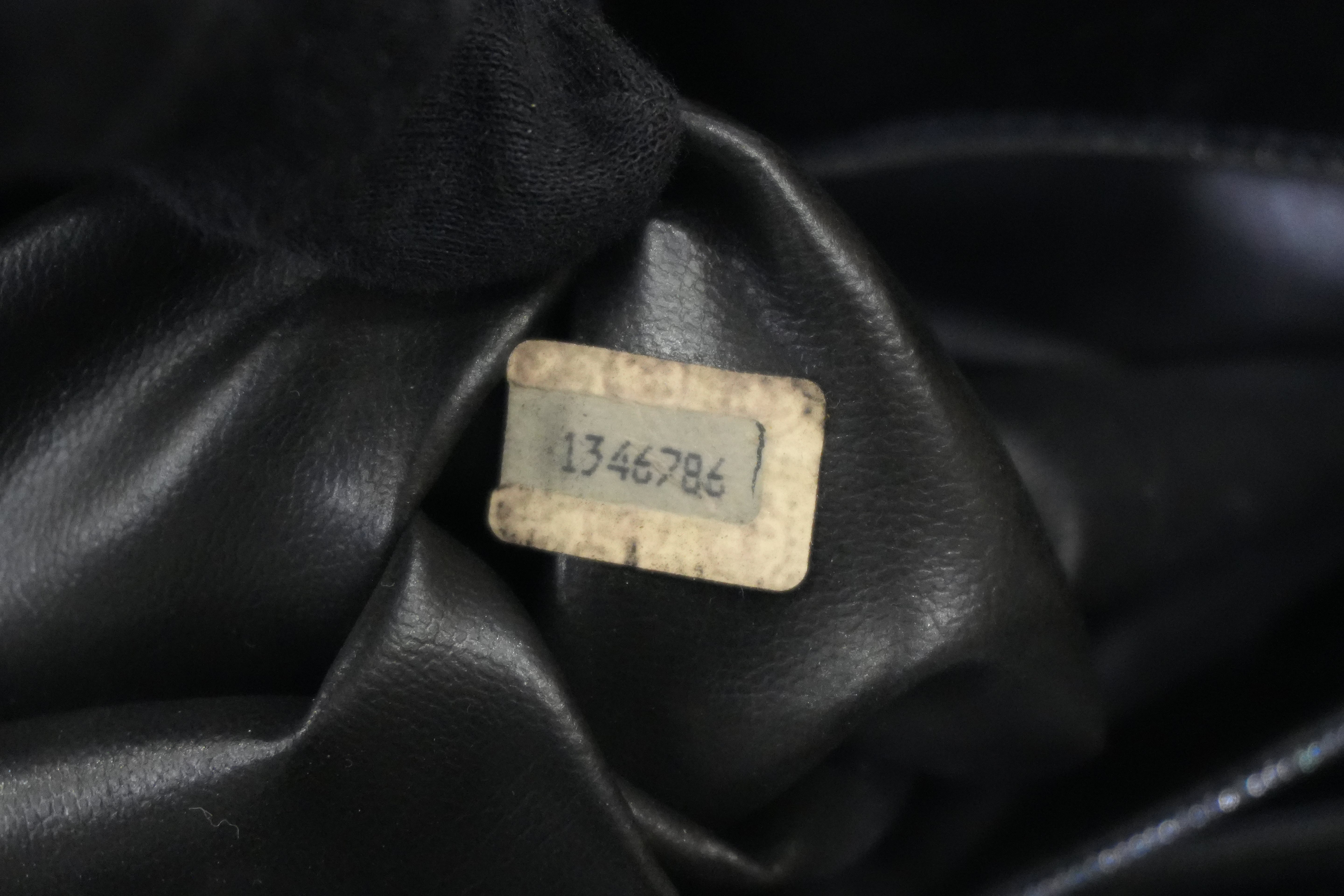 Pre-owned Chanel Lambskin Leather Chain Tote Bag Black