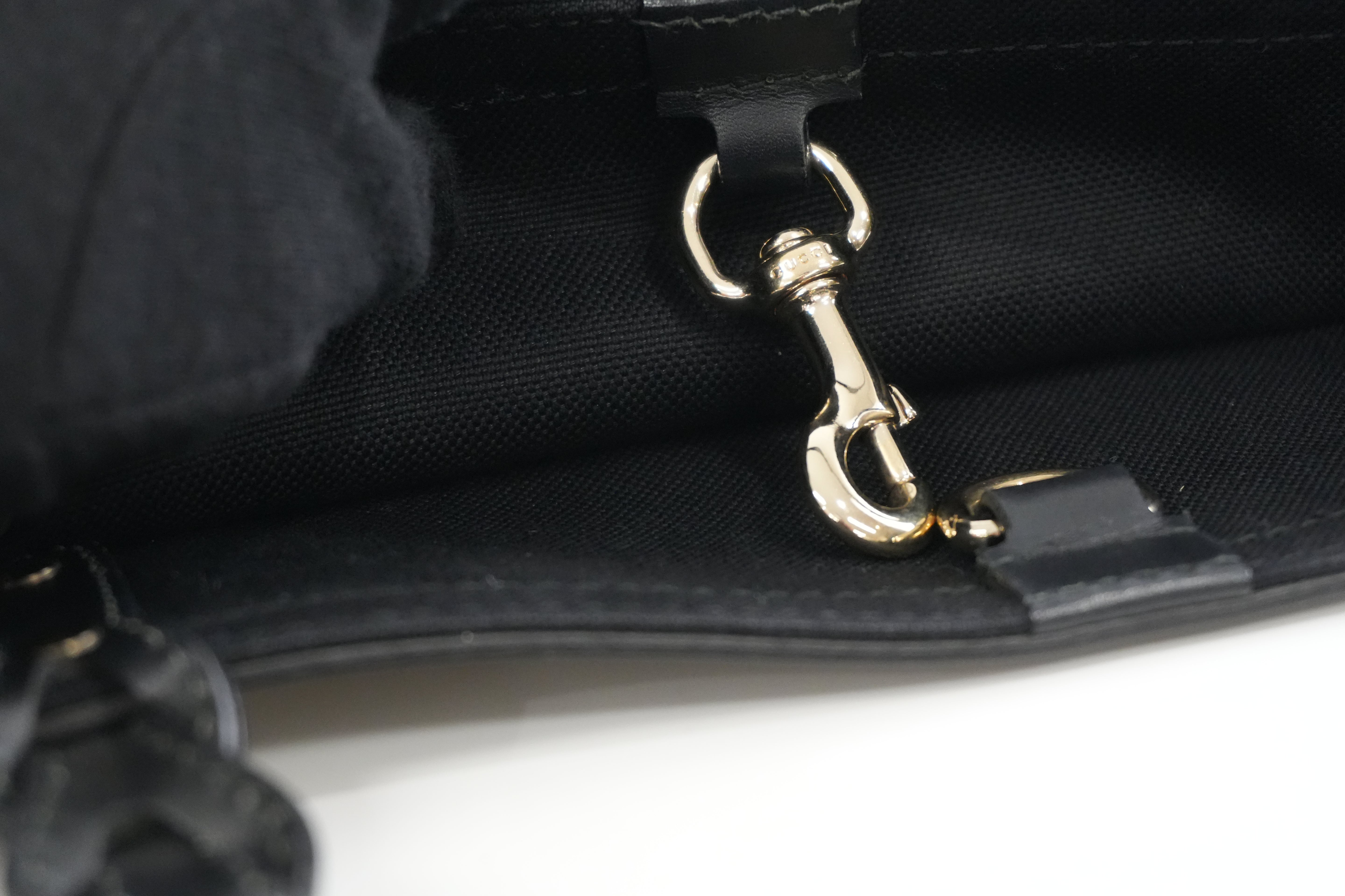 Pre-owned Gucci Black GG Canvas Craft Tote Bag