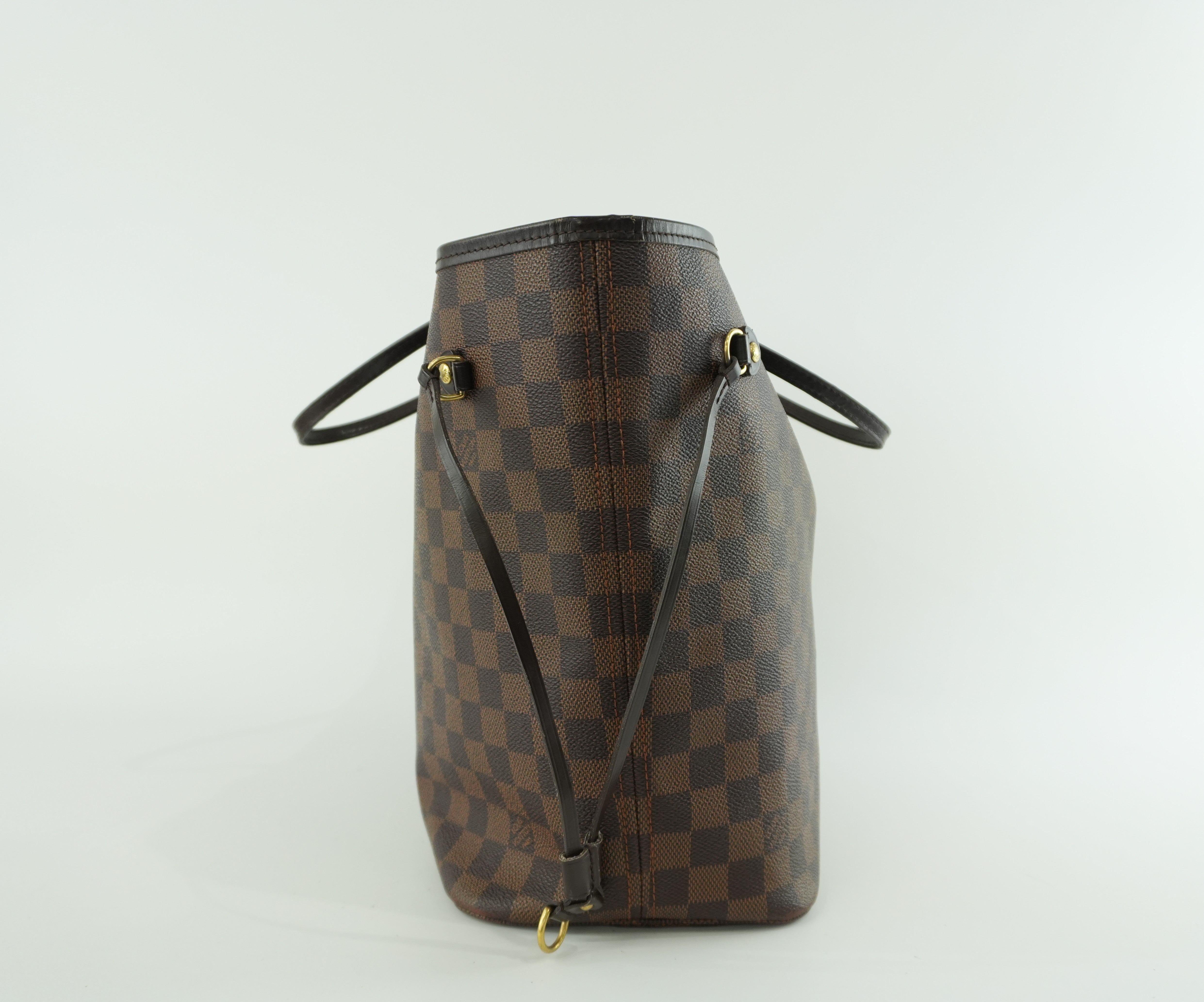 Louis Vuitton Damier Ebene Neverfull MM Tote Bag Used