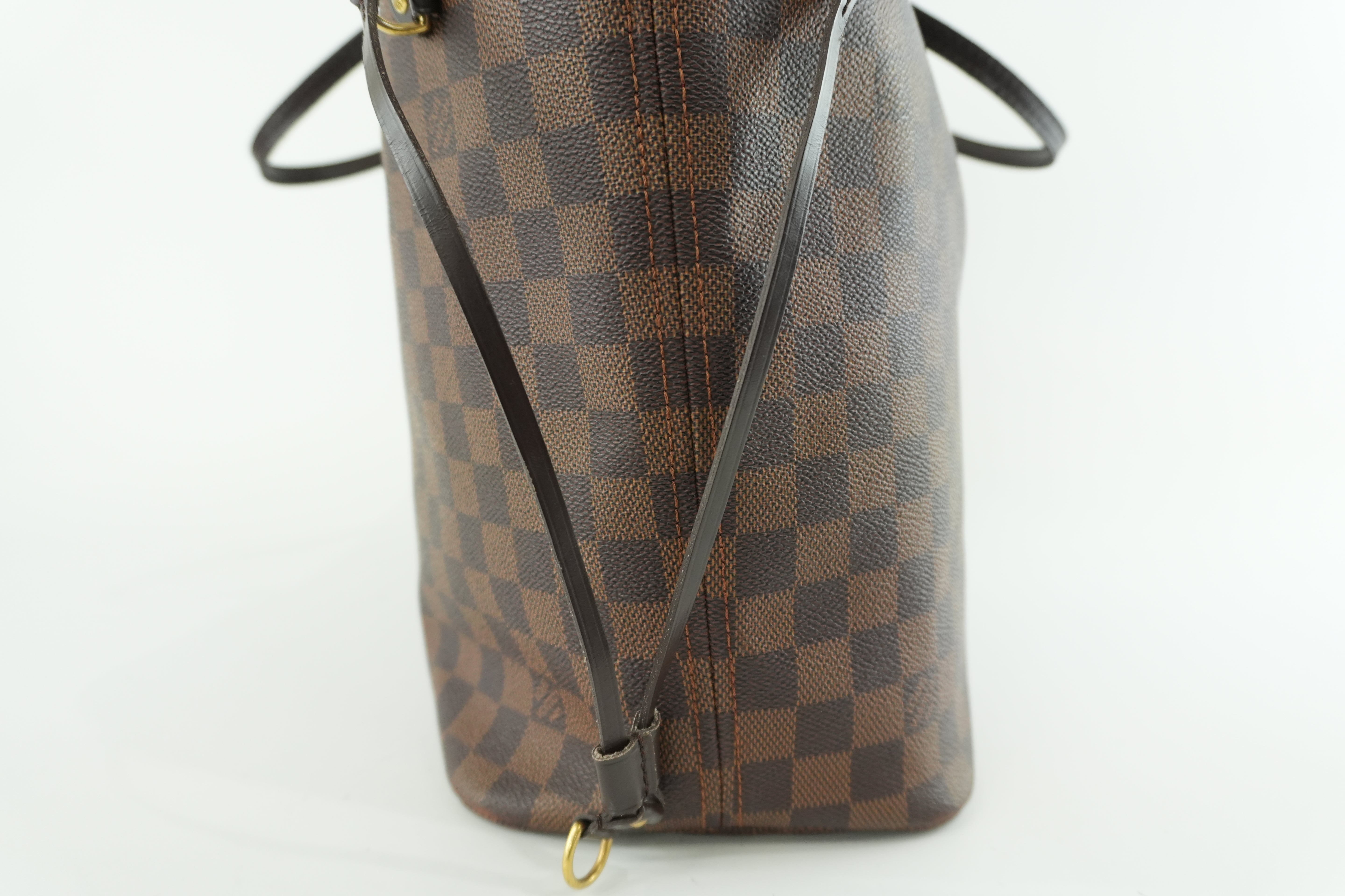 Louis Vuitton Damier Ebene Neverfull MM Tote Bag Used