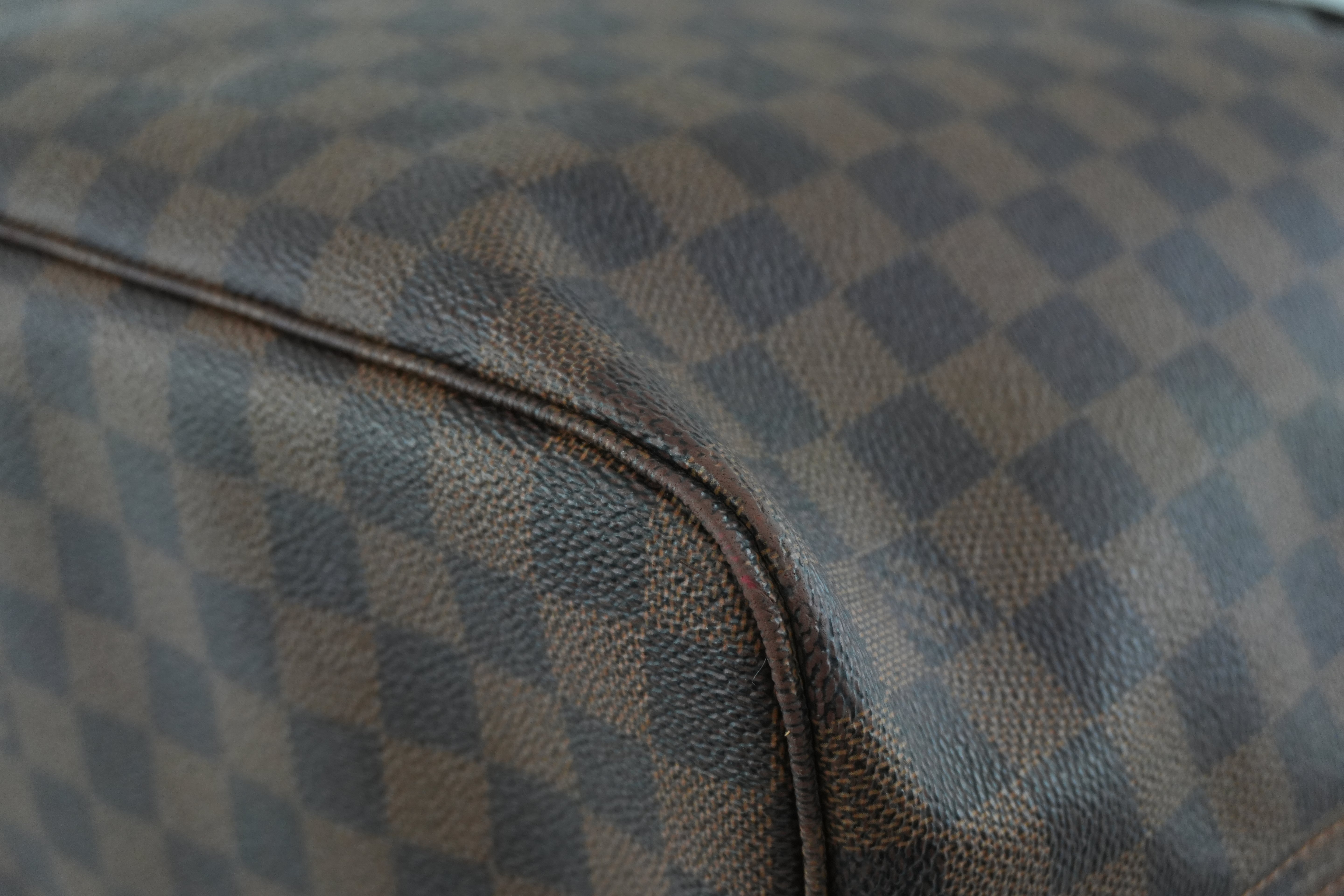 Louis Vuitton Damier Ebene Neverfull MM Tote Bag Used