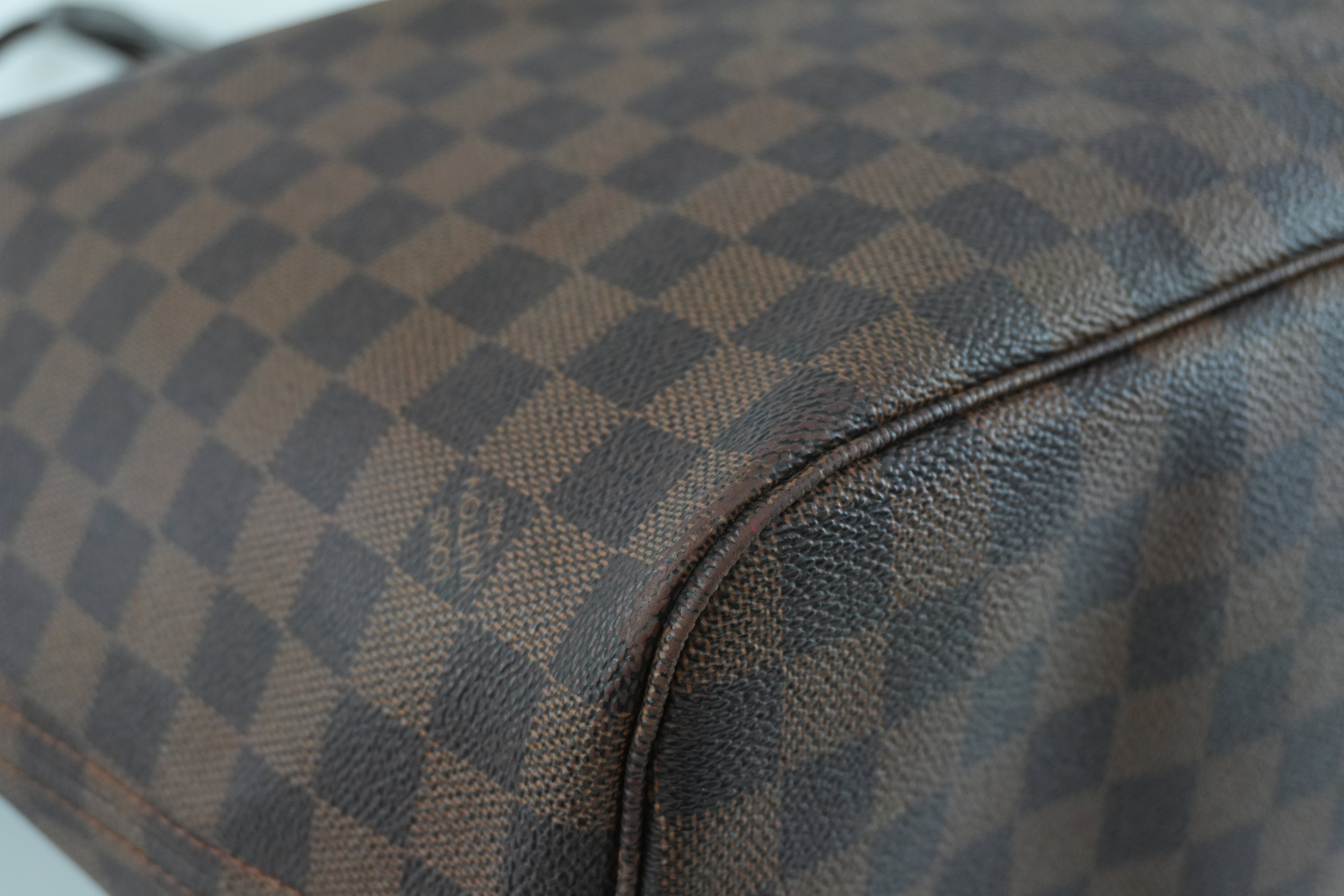 Louis Vuitton Damier Ebene Neverfull MM Tote Bag Used