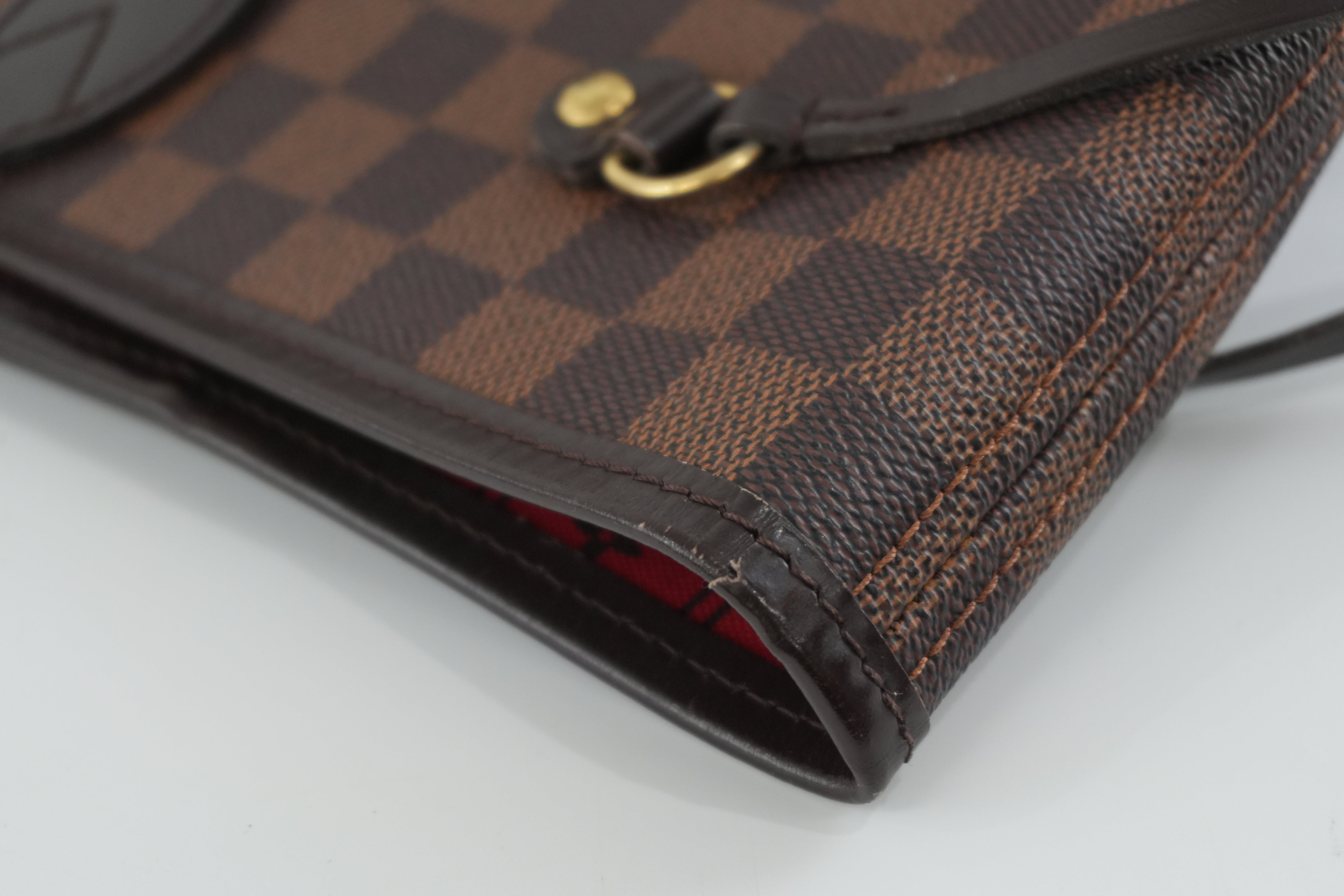 Louis Vuitton Damier Ebene Neverfull MM Tote Bag Used