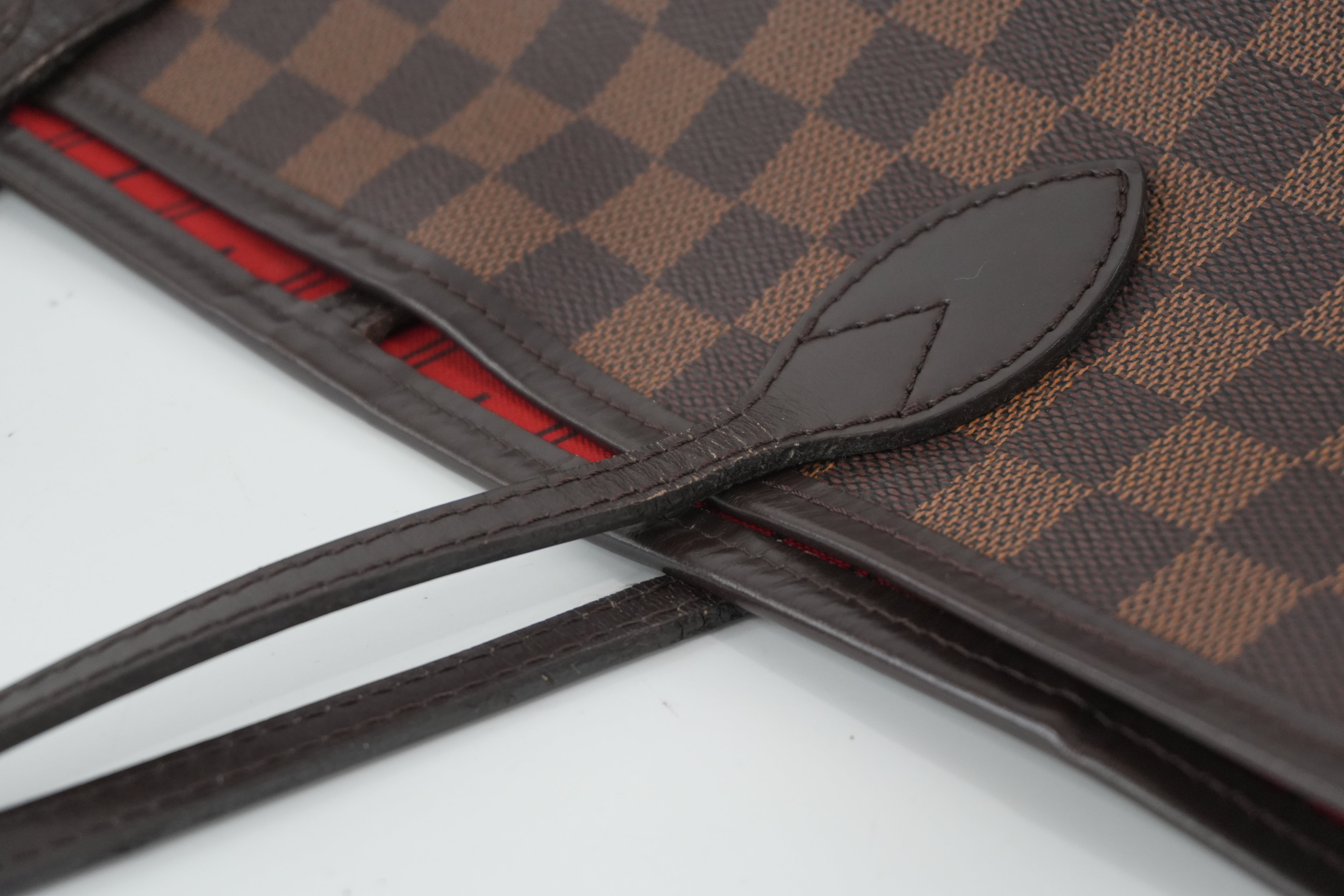 Louis Vuitton Damier Ebene Neverfull MM Tote Bag Used