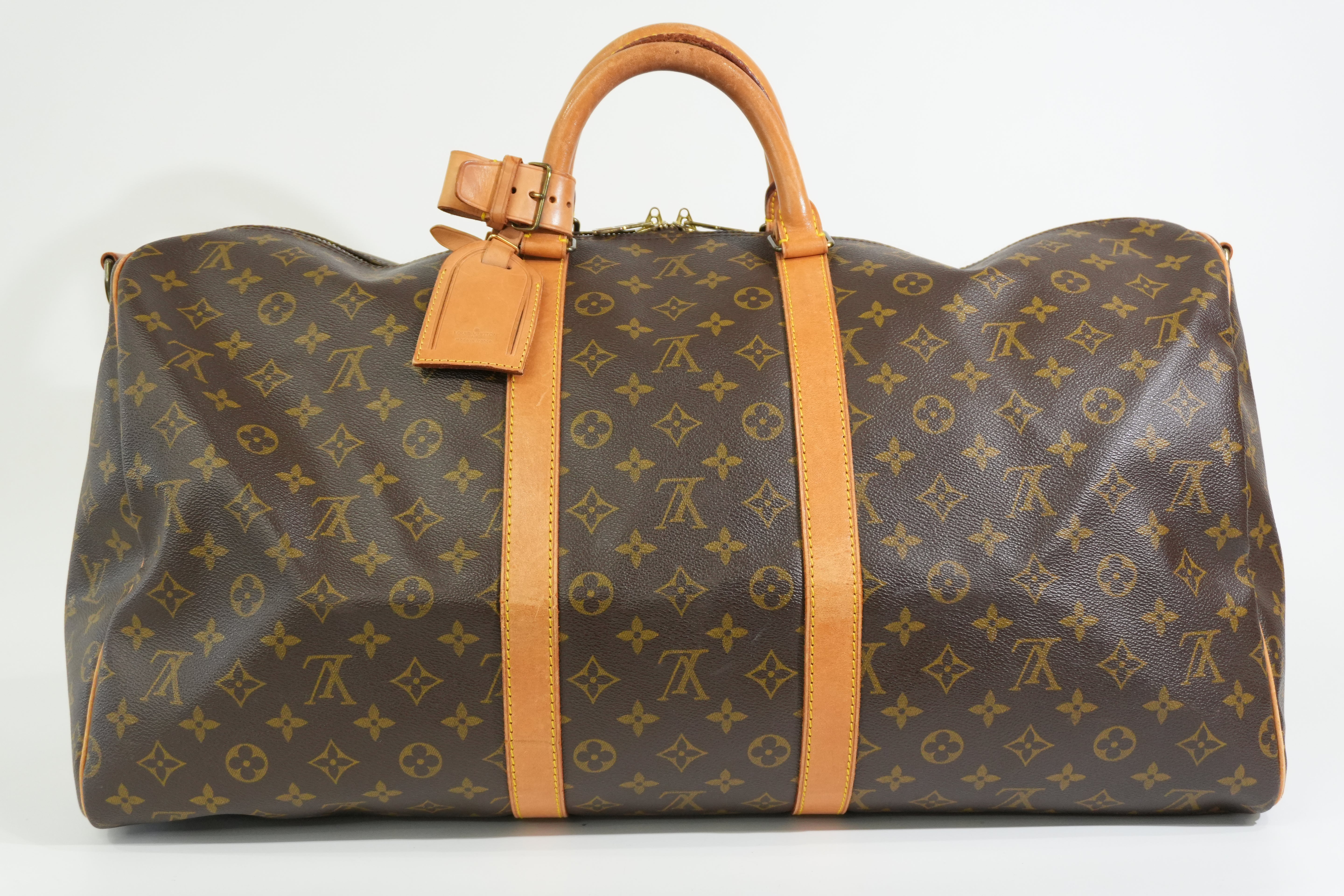 Pre-owned Louis Vuitton Monogram Keepall Bandouliere 55 Travel Bag