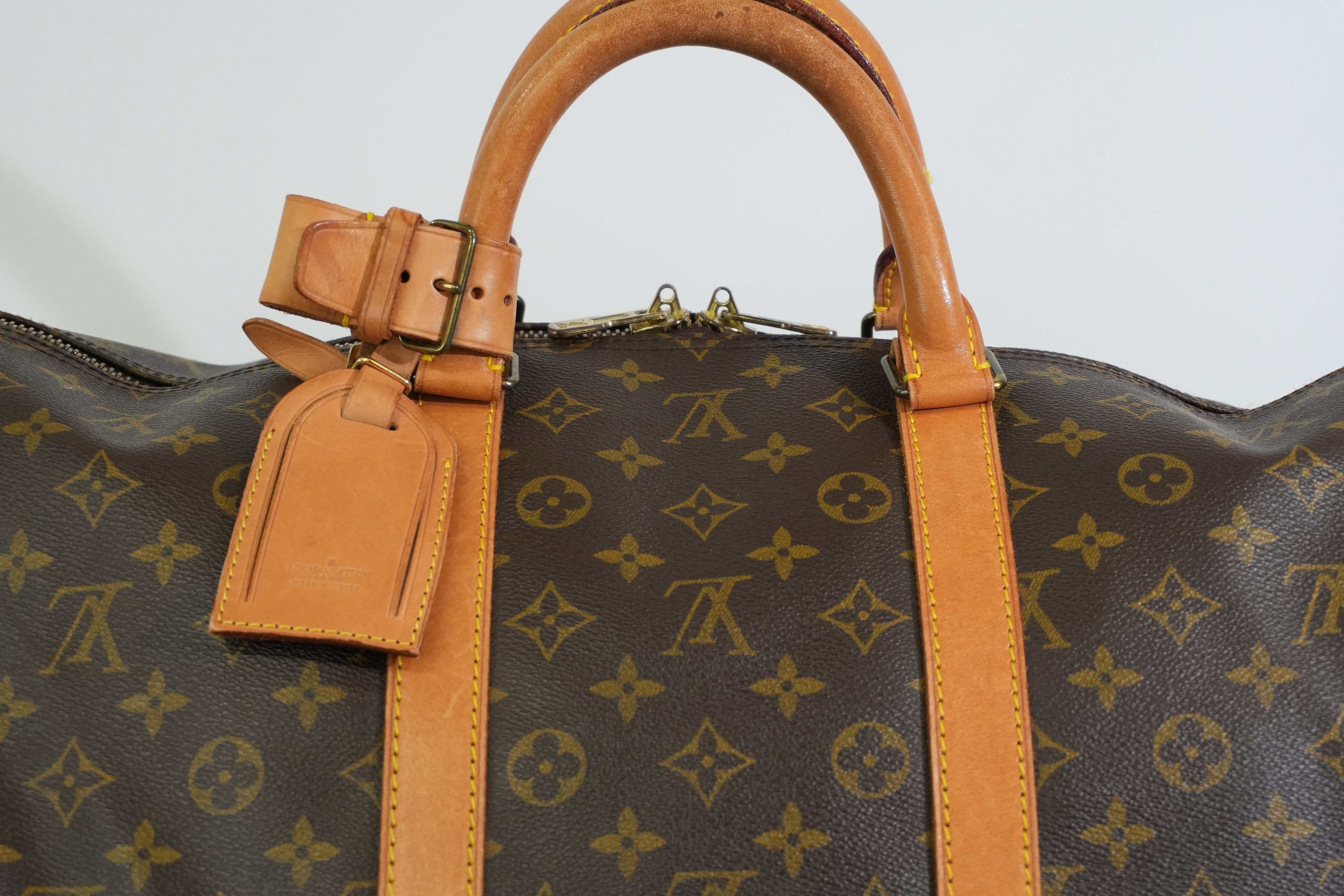 Pre-owned Louis Vuitton Monogram Keepall Bandouliere 55 Travel Bag