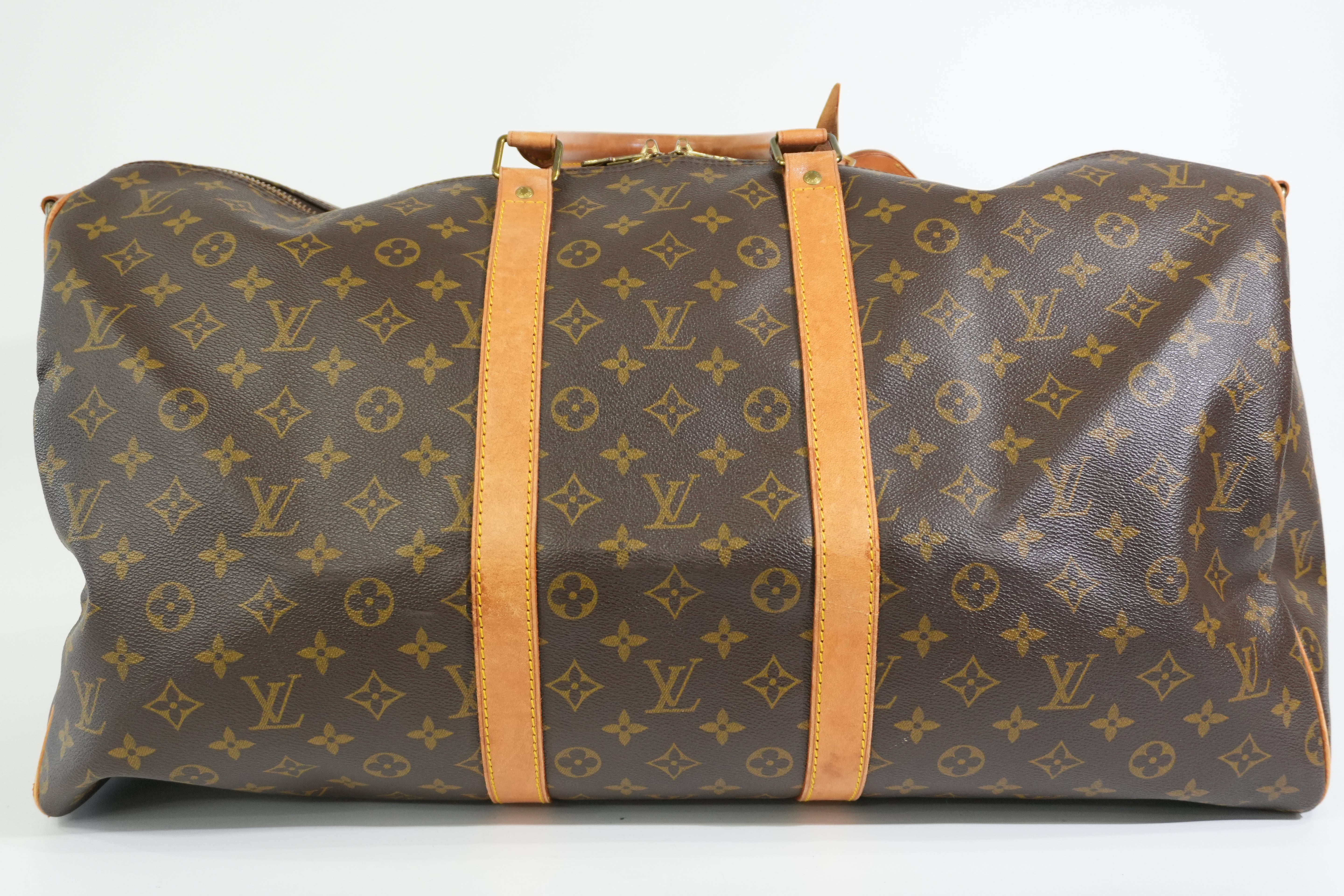 Pre-owned Louis Vuitton Monogram Keepall Bandouliere 55 Travel Bag