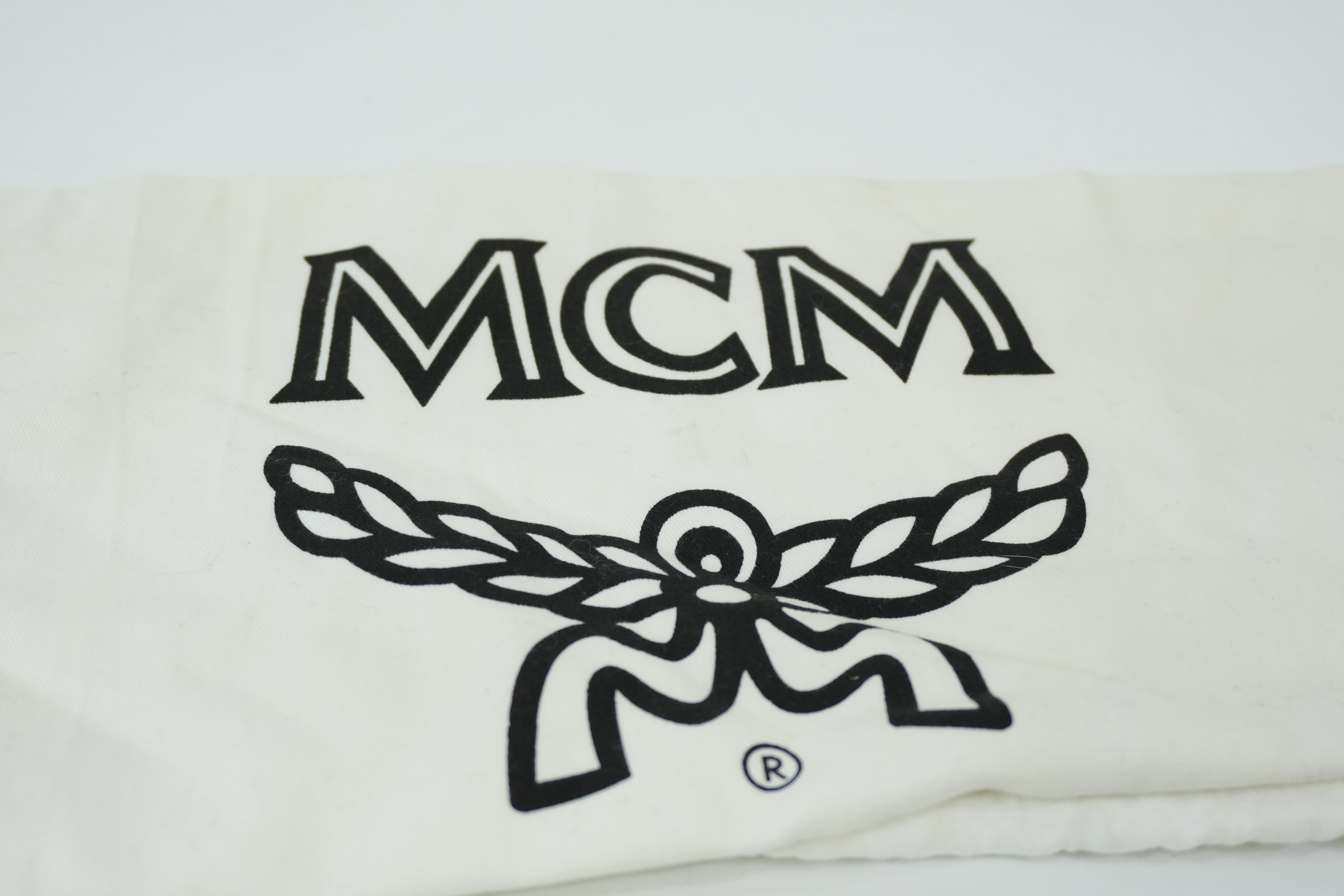 Pre-Owned MCM Limited Edition Exotic Drawstring Backpack Gray and Black