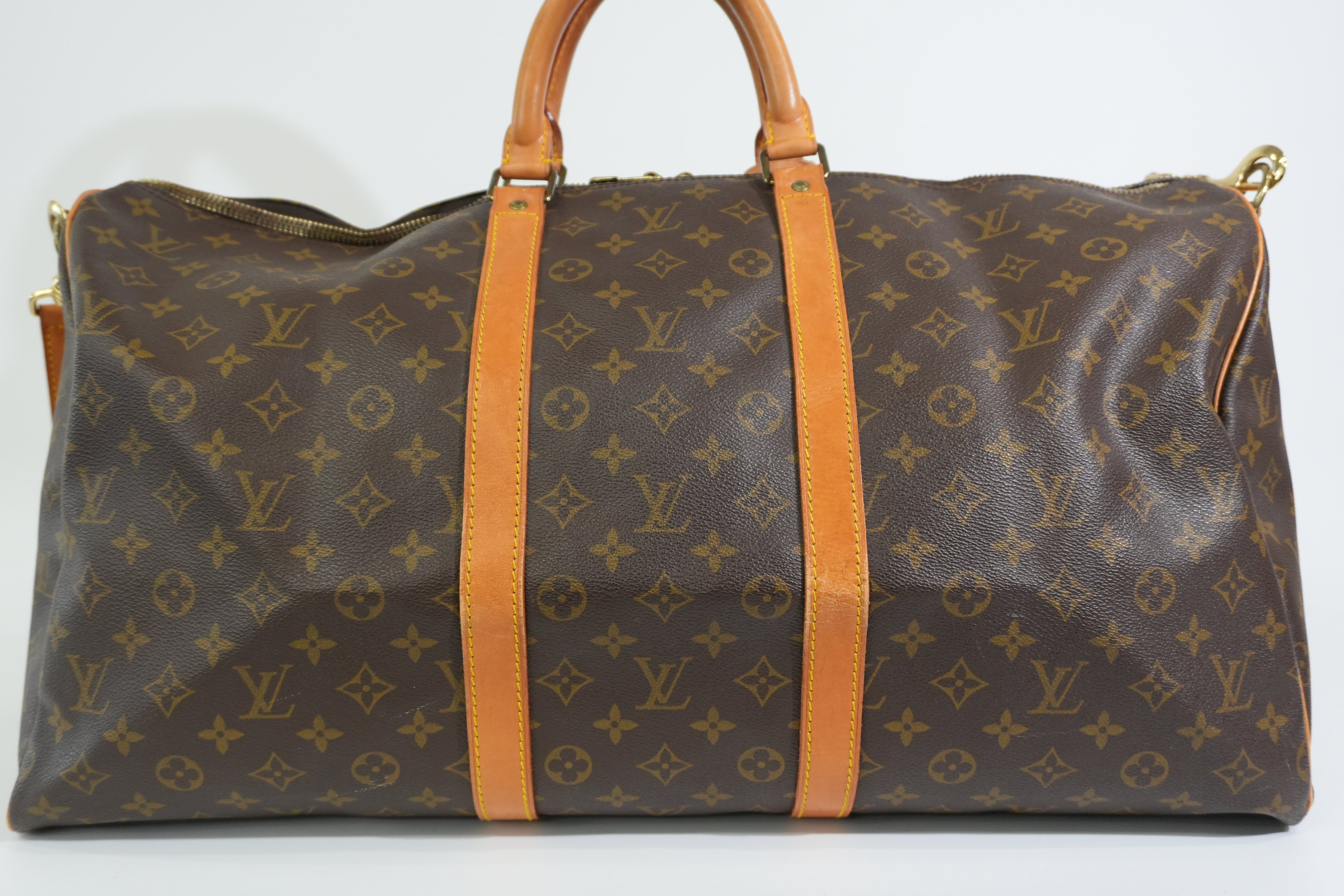 Pre-owned Louis Vuitton Monogram Keepall Bandouliere 55 Travel Bag