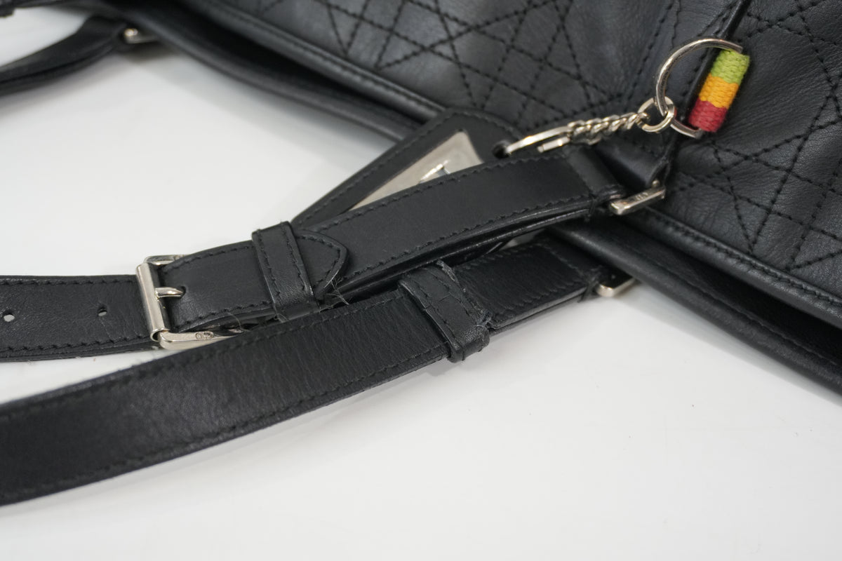 Pre-Owned Dior Cannage Cargo Shopper Tote Black