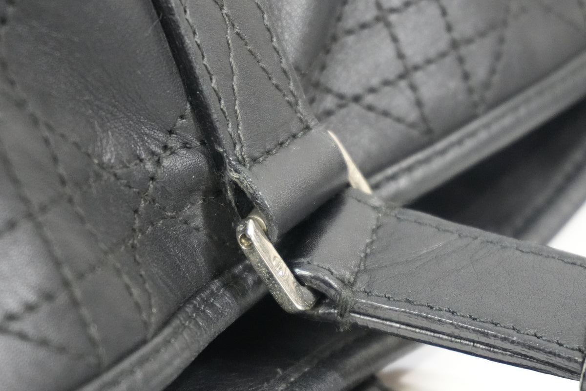 Pre-Owned Dior Cannage Cargo Shopper Tote Black