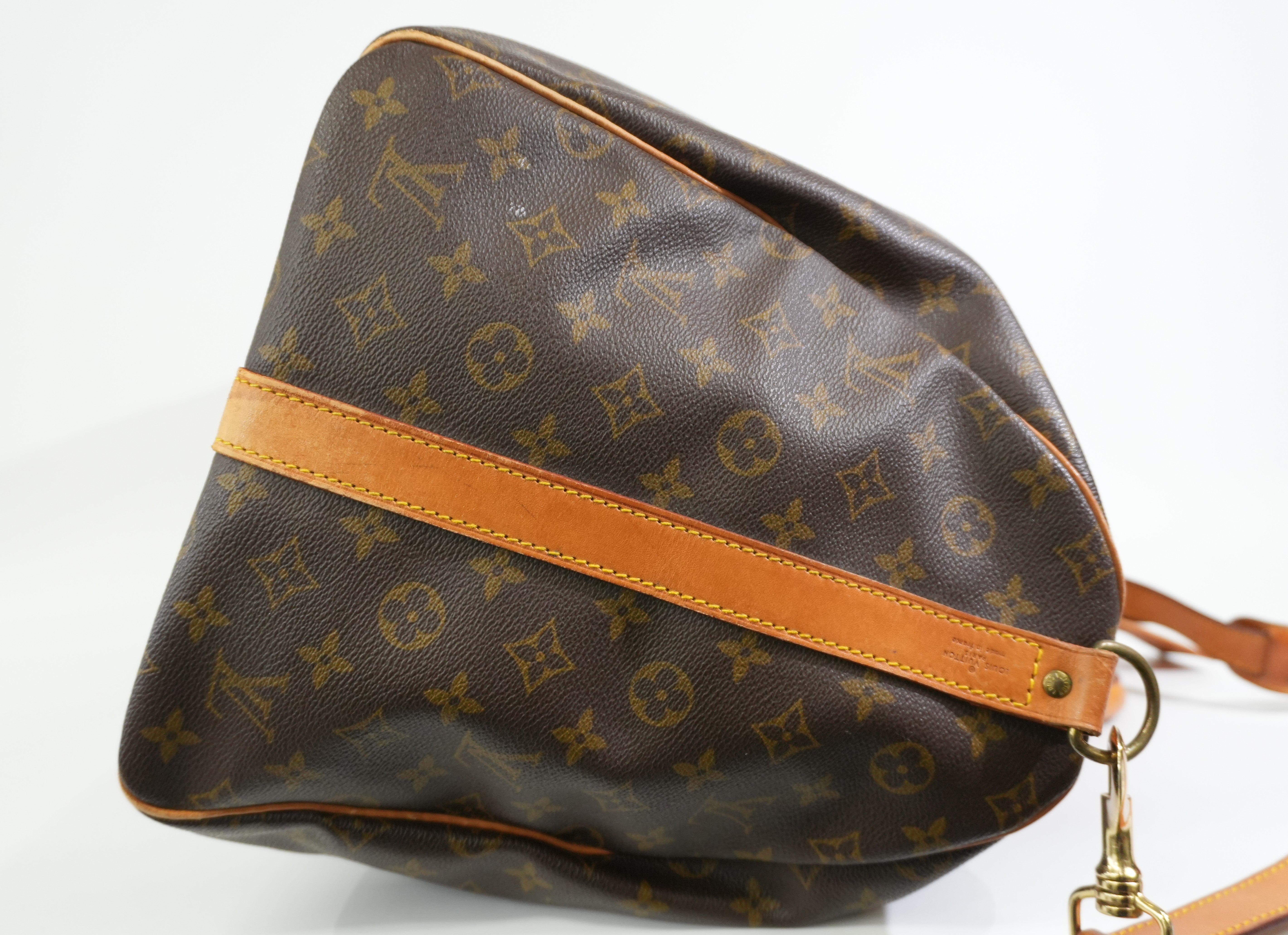 Pre-owned Louis Vuitton Monogram Keepall Bandouliere 55 Travel Bag
